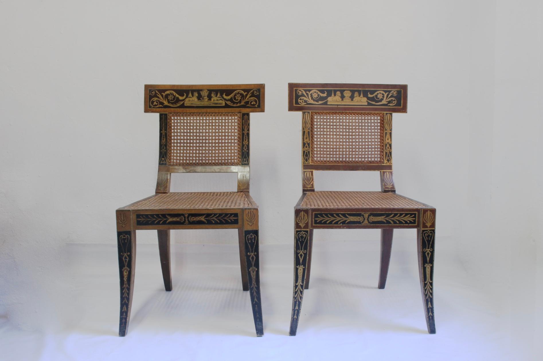 Klismos-Stuhl aus Holz im Mid-Century-Stil nach Benjamin Latrobe, 1950er Jahre im Angebot 13
