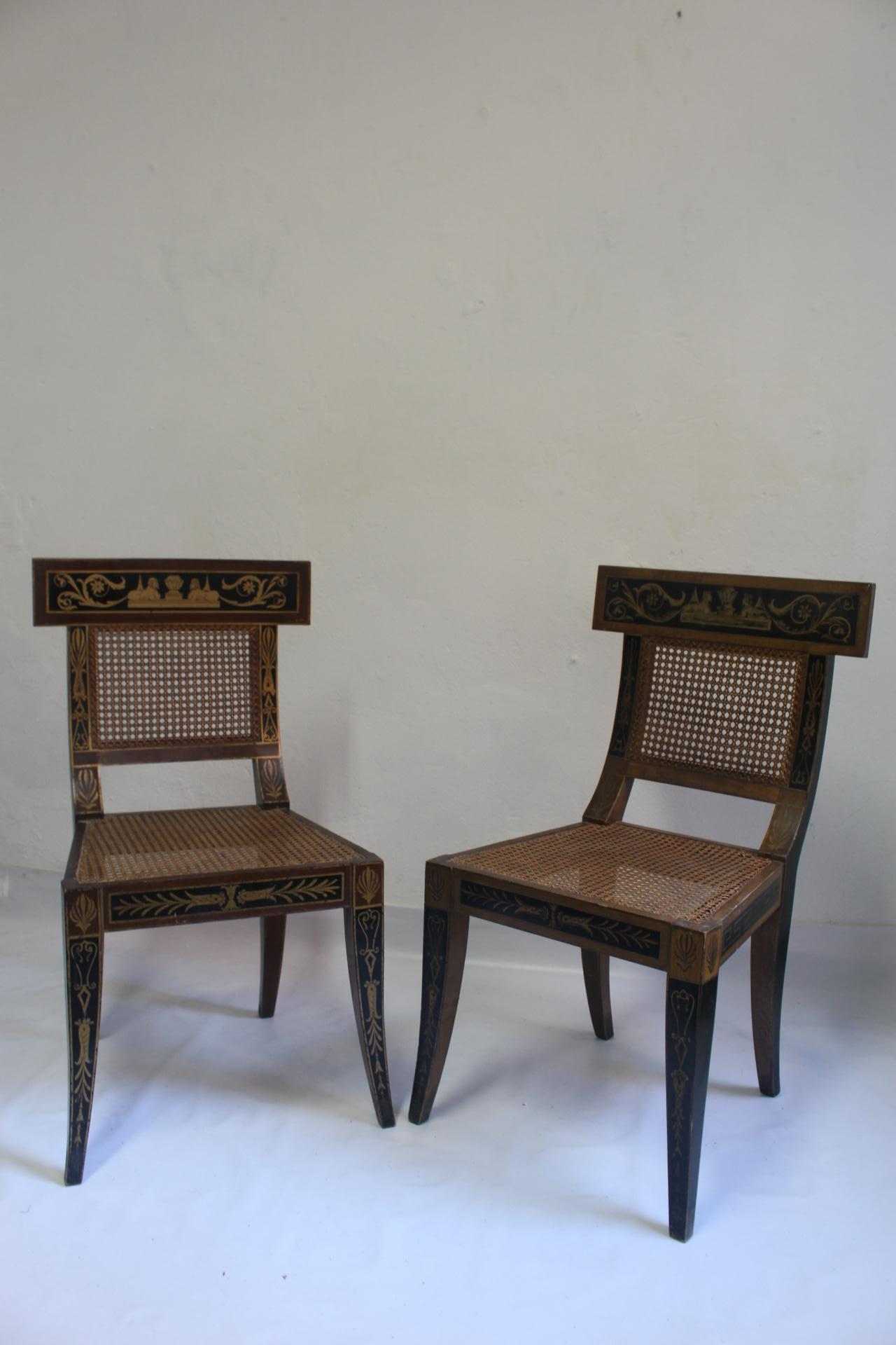 Klismos-Stuhl aus Holz im Mid-Century-Stil nach Benjamin Latrobe, 1950er Jahre im Angebot 1
