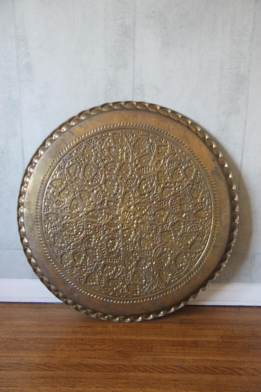 1950s Mid-Century Large Moroccan Tray Coffee Table For Sale 13