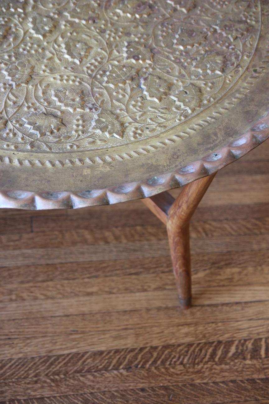 Mid-20th Century 1950s Mid-Century Large Moroccan Tray Coffee Table For Sale