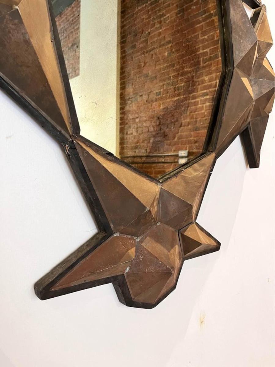 1950s Mid Century Mexican Tin Mirror For Sale 2