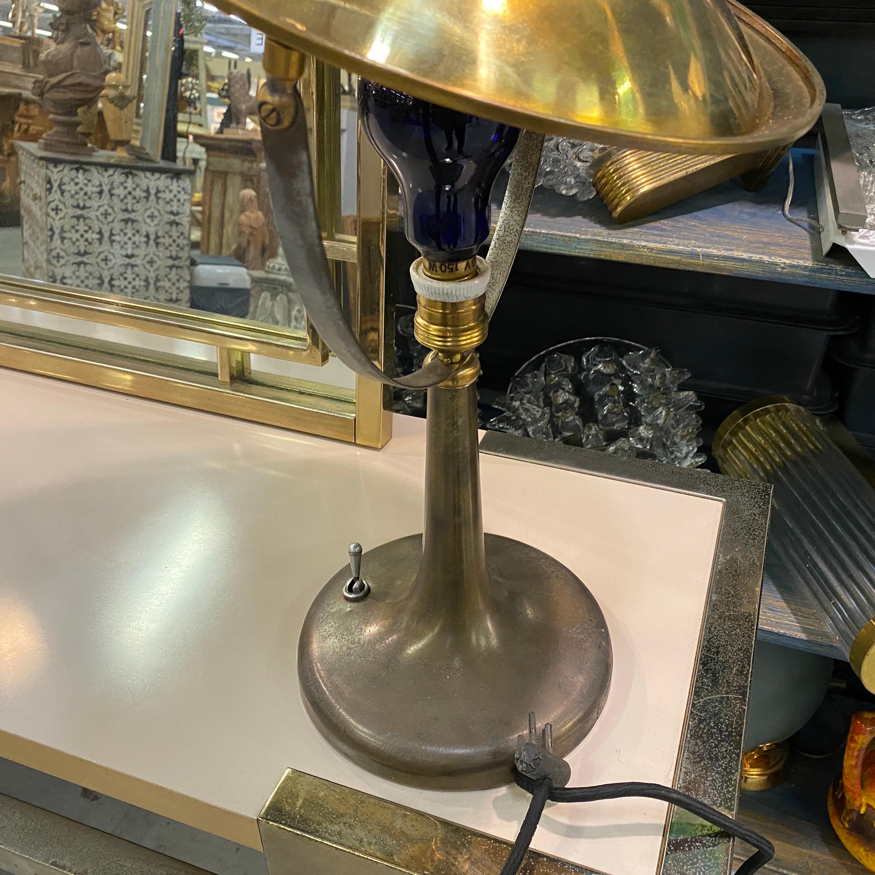 1950s Mid-Century Modern Adjustable Brass Italian Table Lamp by Zerowatt For Sale 5