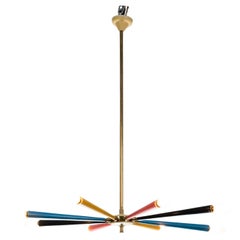 1950er Mid-Century Modern Arredoluce Messing Sputnik Kronleuchter