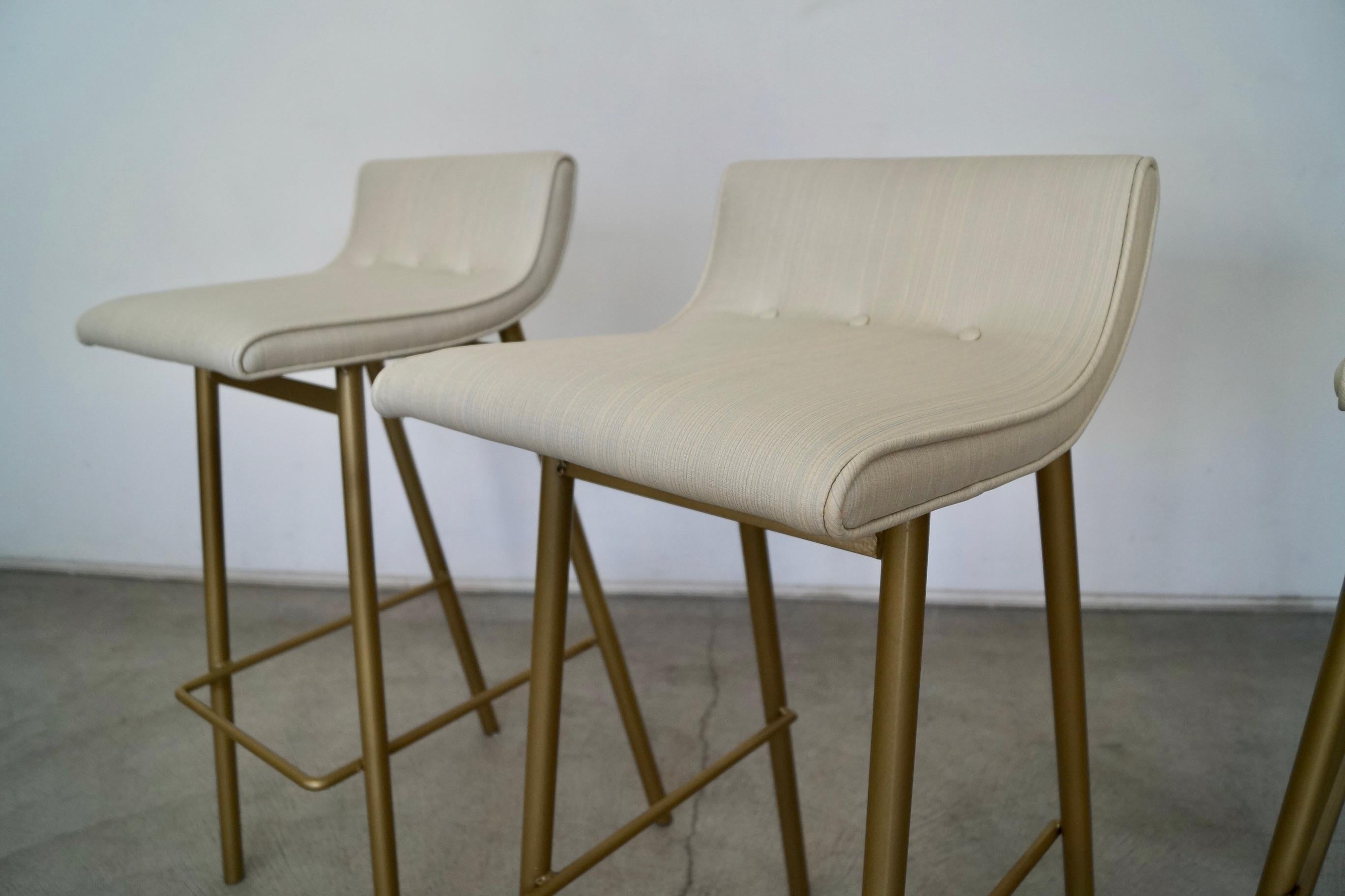 1950's Mid-Century Modern Bar Stools by Vista of California - Set of Three For Sale 8