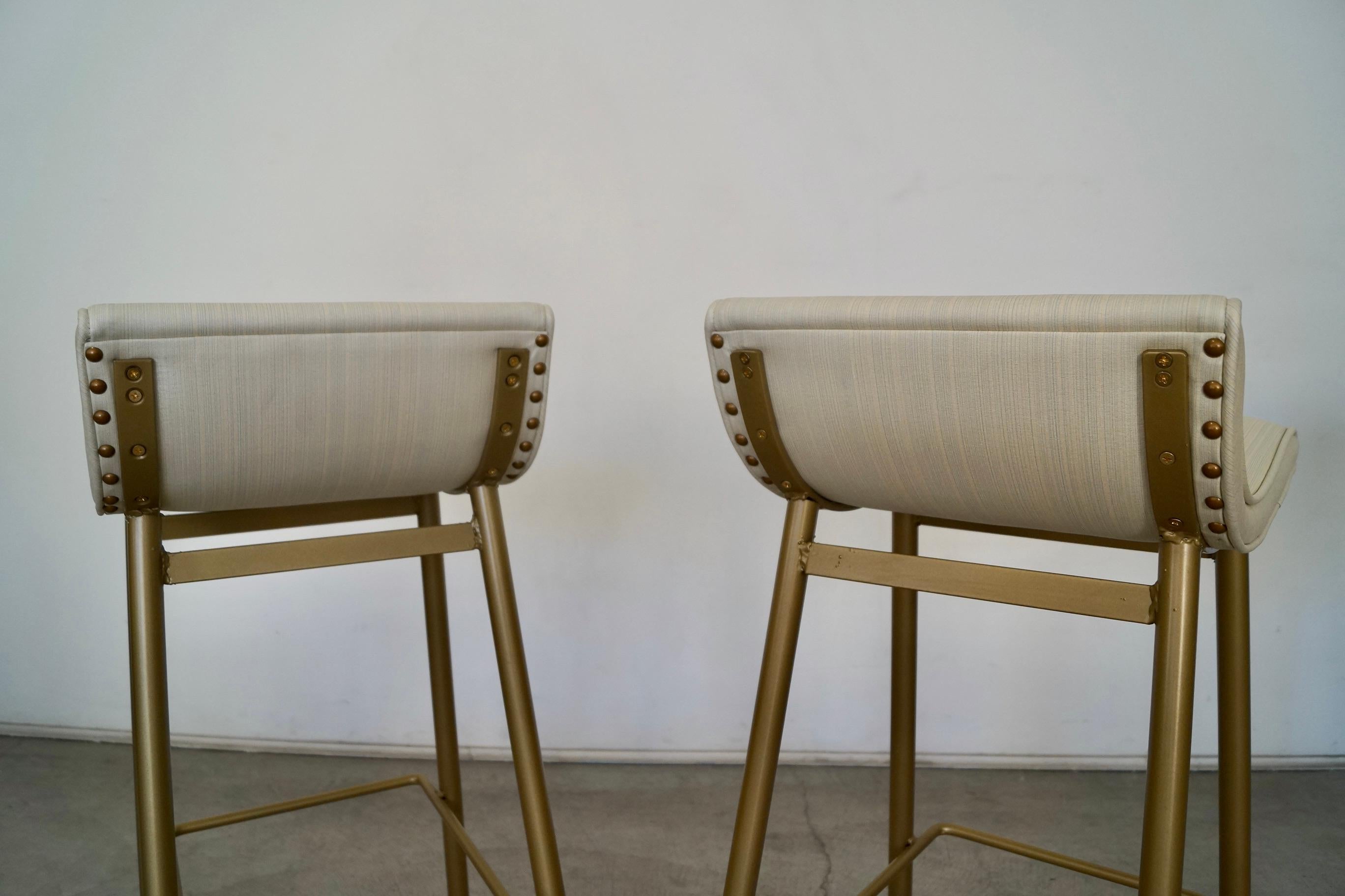 1950's Mid-Century Modern Bar Stools by Vista of California - Set of Three For Sale 9