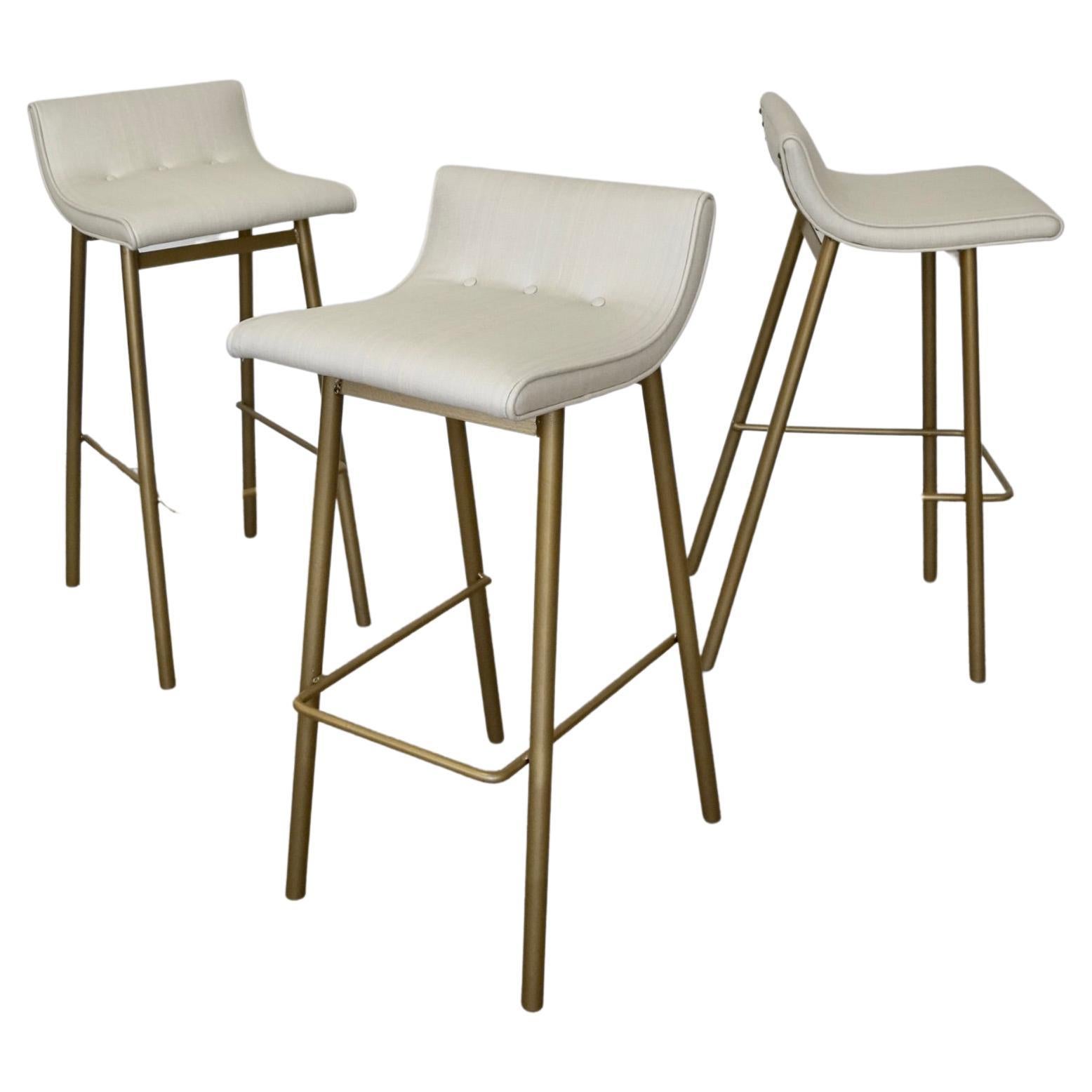 1950's Mid-Century Modern Bar Stools by Vista of California - Set of Three For Sale