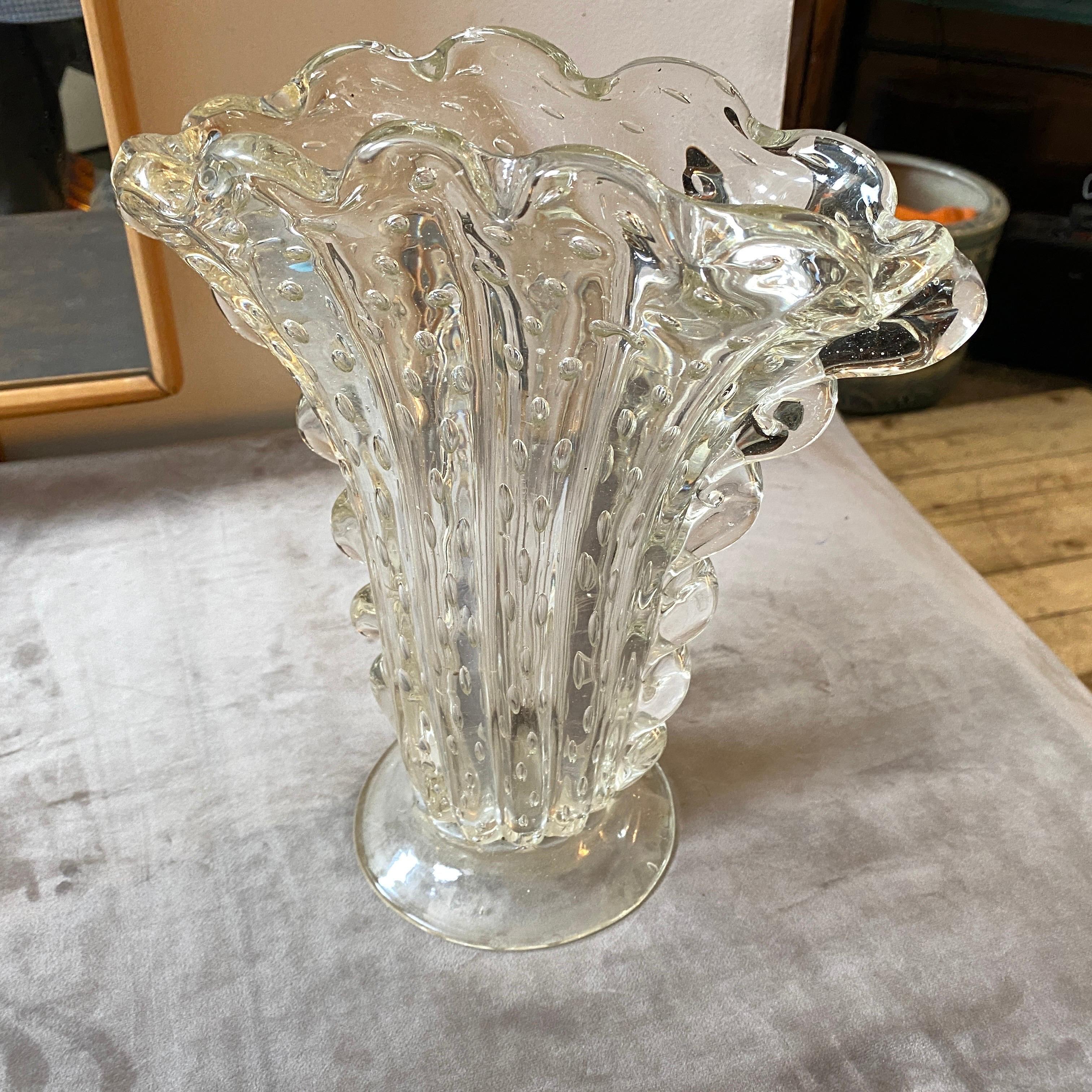 1950s Mid-Century Modern Barovier Murano Glass Vase 6