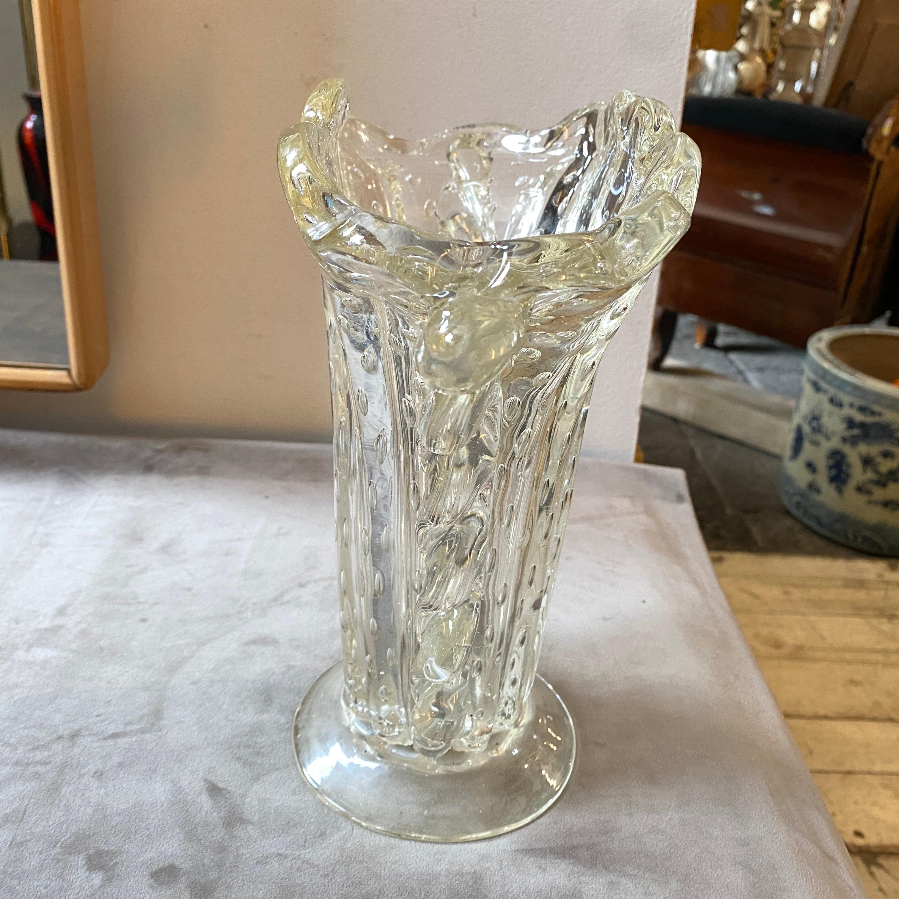 20th Century 1950s Mid-Century Modern Barovier Murano Glass Vase