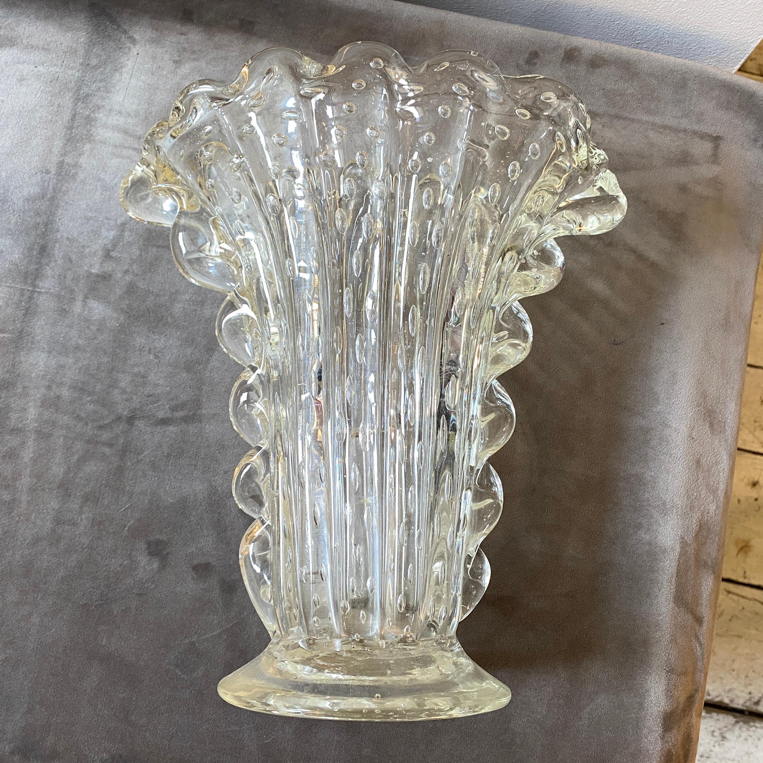 1950s Mid-Century Modern Barovier Murano Glass Vase 2