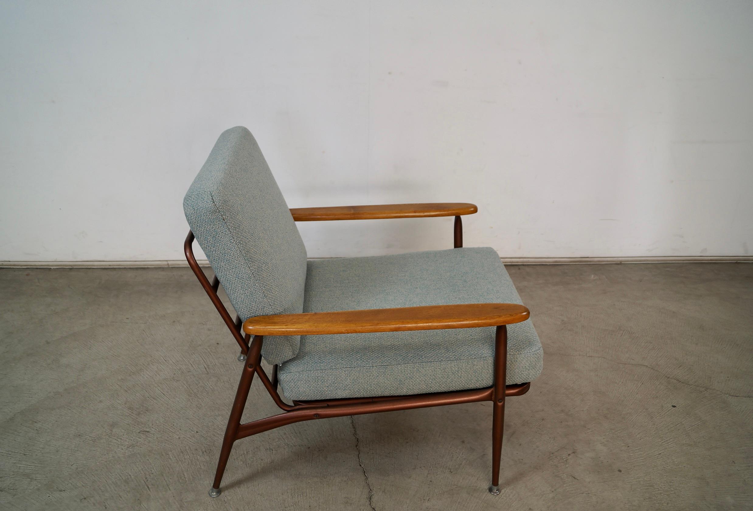 Sedia da salotto in metallo e legno Baumritter, stile metà del secolo scorso in vendita 6