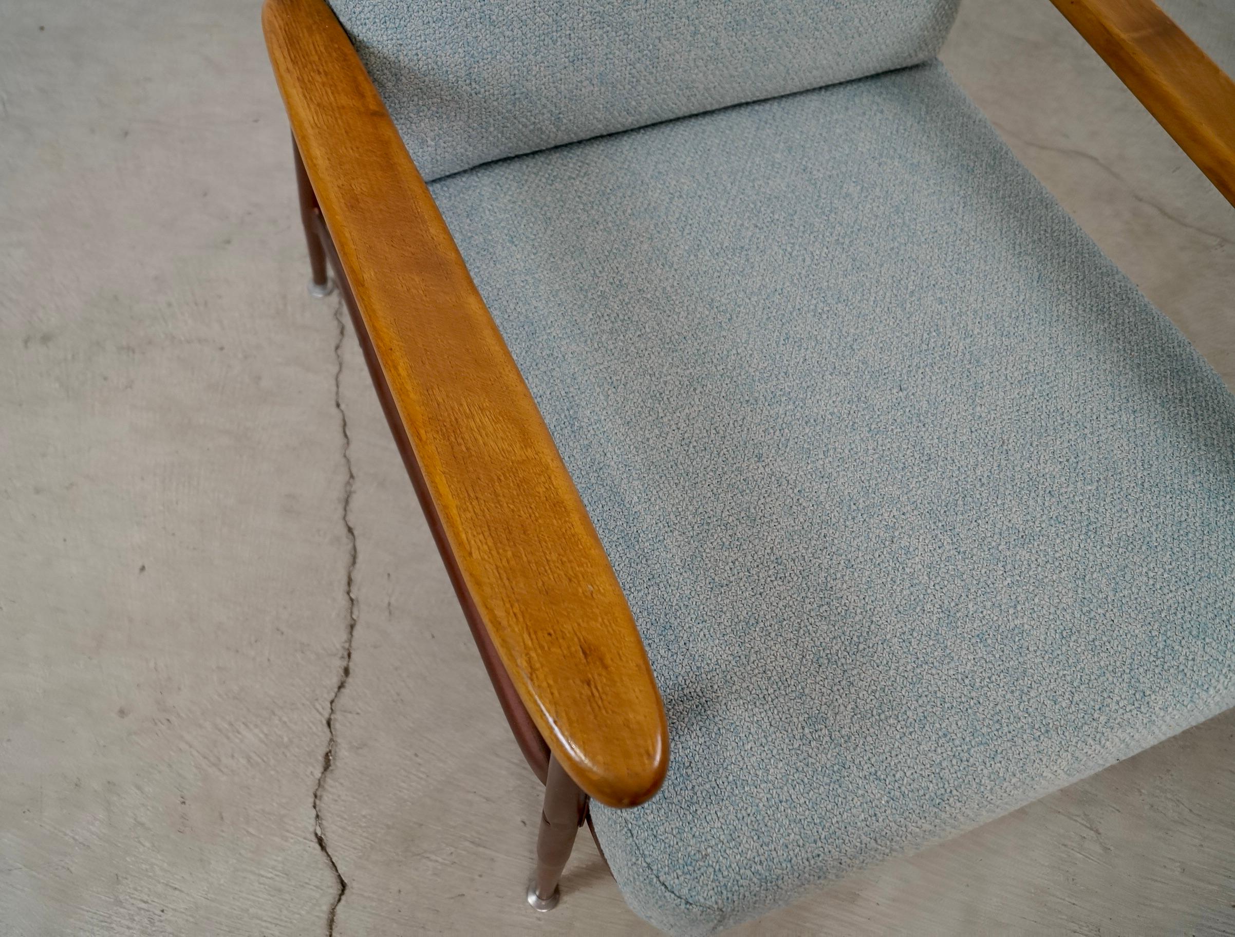 Sedia da salotto in metallo e legno Baumritter, stile metà del secolo scorso in vendita 10