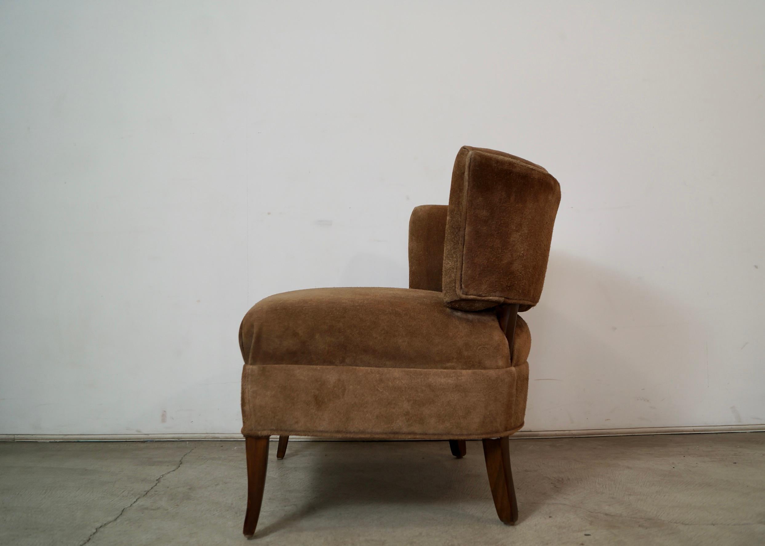 Sedia da salotto Billy Haines Slipper, stile Mid-Century Modern del 1950 in vendita 3