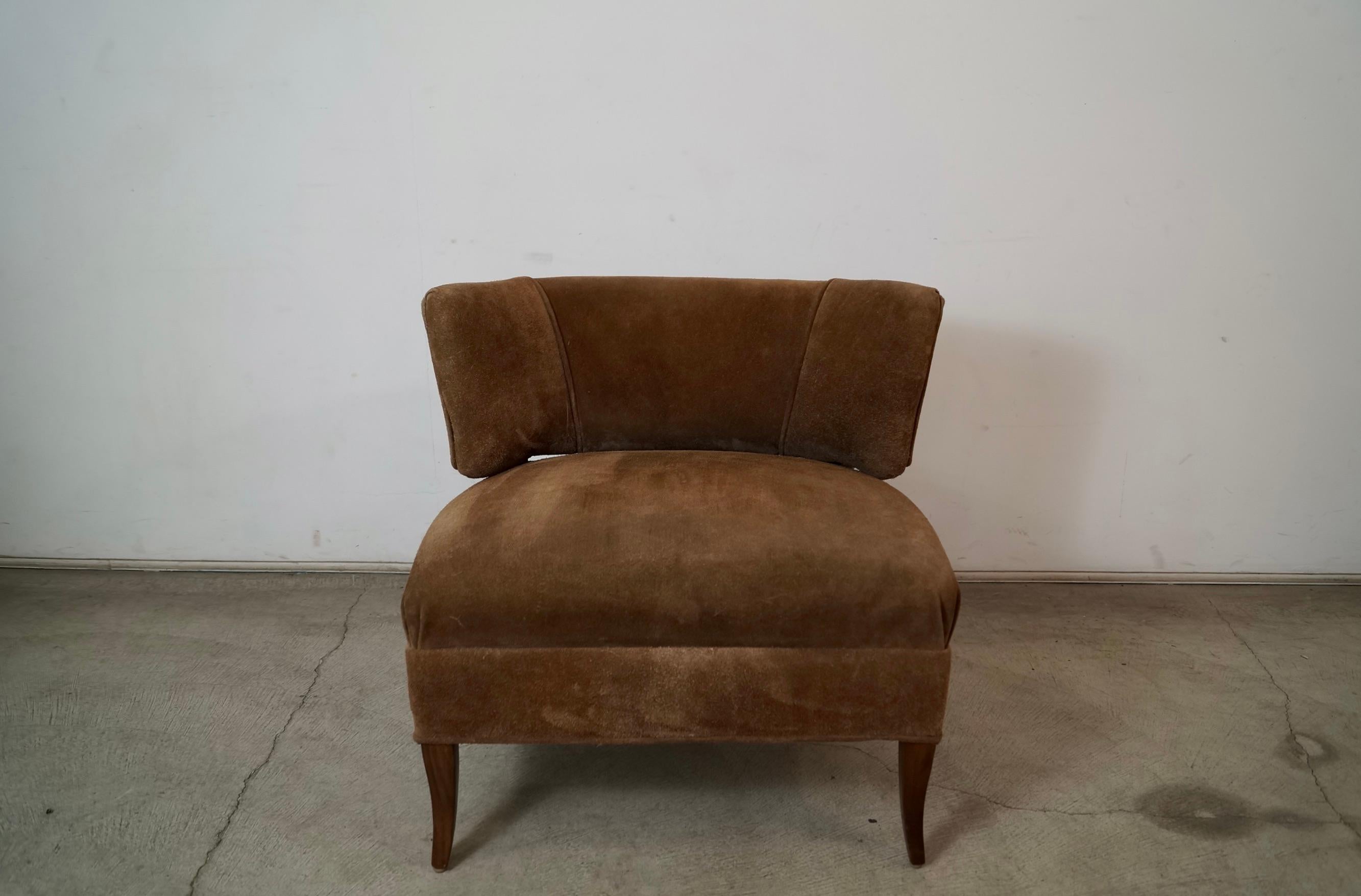 Mid-Century moderno Sedia da salotto Billy Haines Slipper, stile Mid-Century Modern del 1950 in vendita