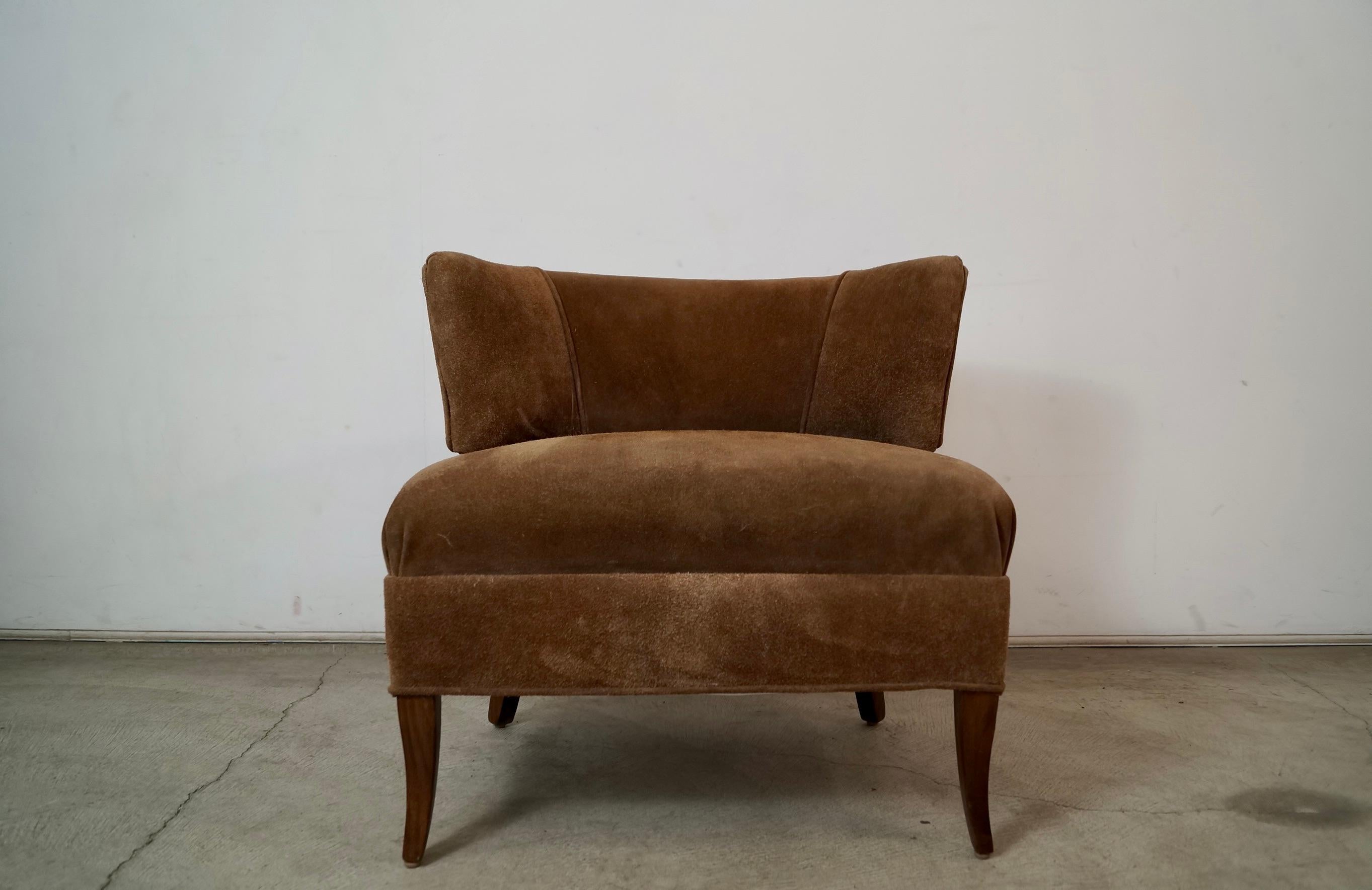 Americano Sedia da salotto Billy Haines Slipper, stile Mid-Century Modern del 1950 in vendita