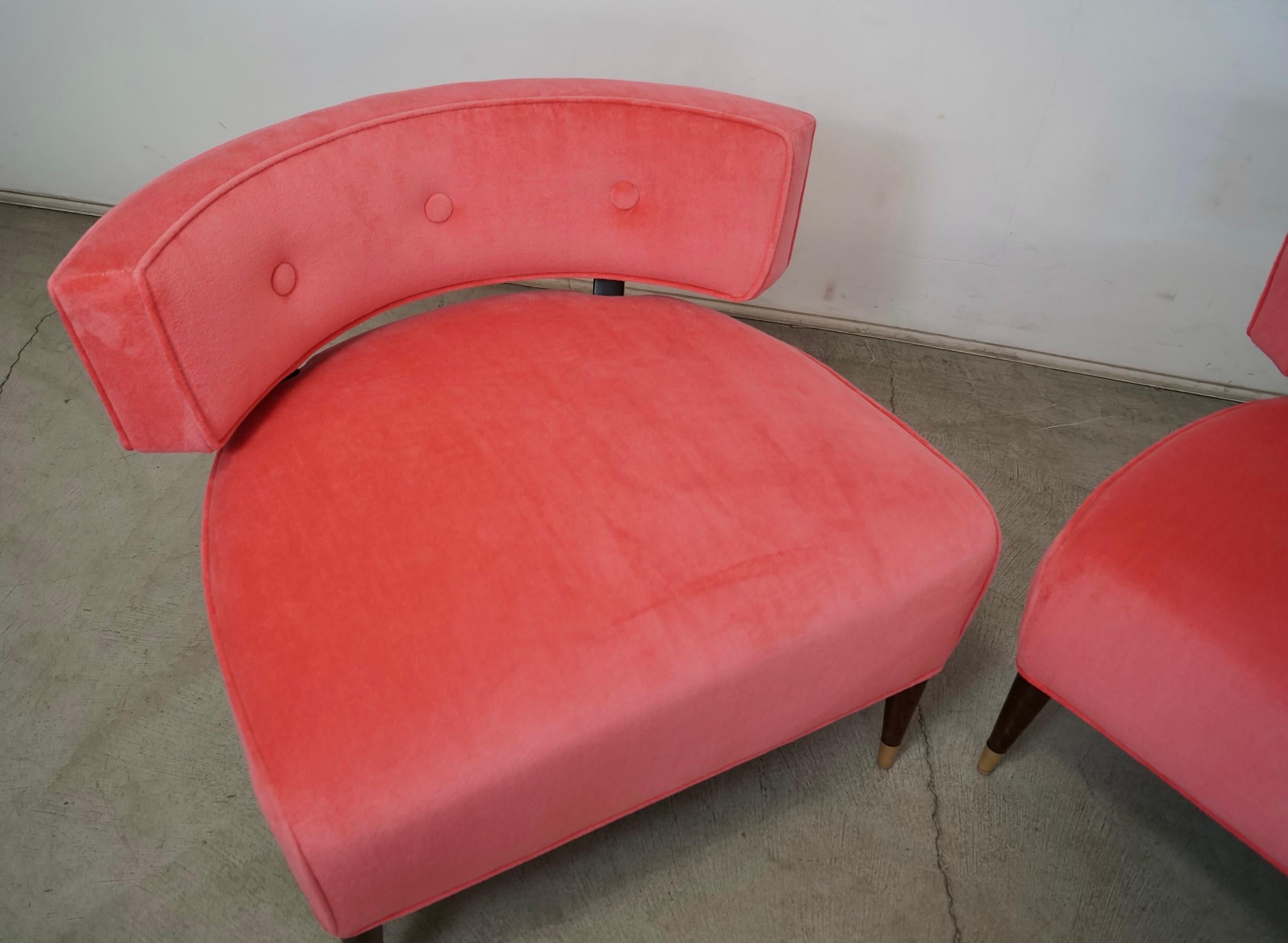 Sillas de salón tipo pantuflas estilo Billy Haines, modernas de mediados de siglo de 1950 - un par en venta 9