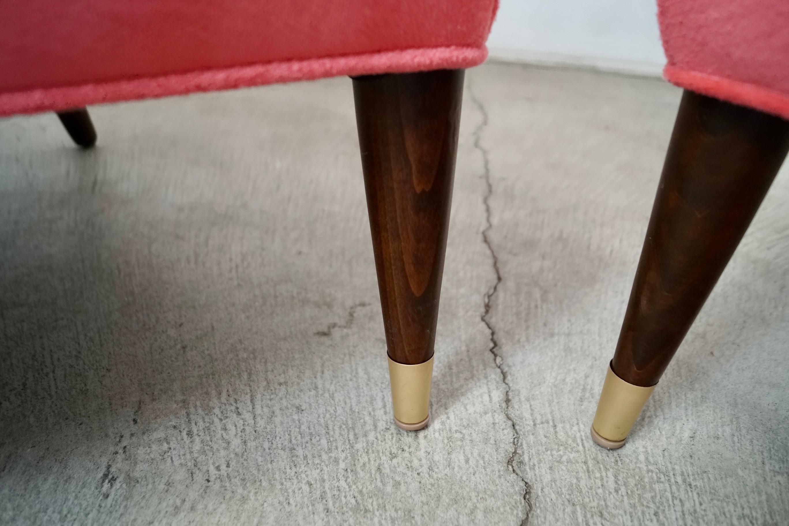 Sillas de salón tipo pantuflas estilo Billy Haines, modernas de mediados de siglo de 1950 - un par en venta 11