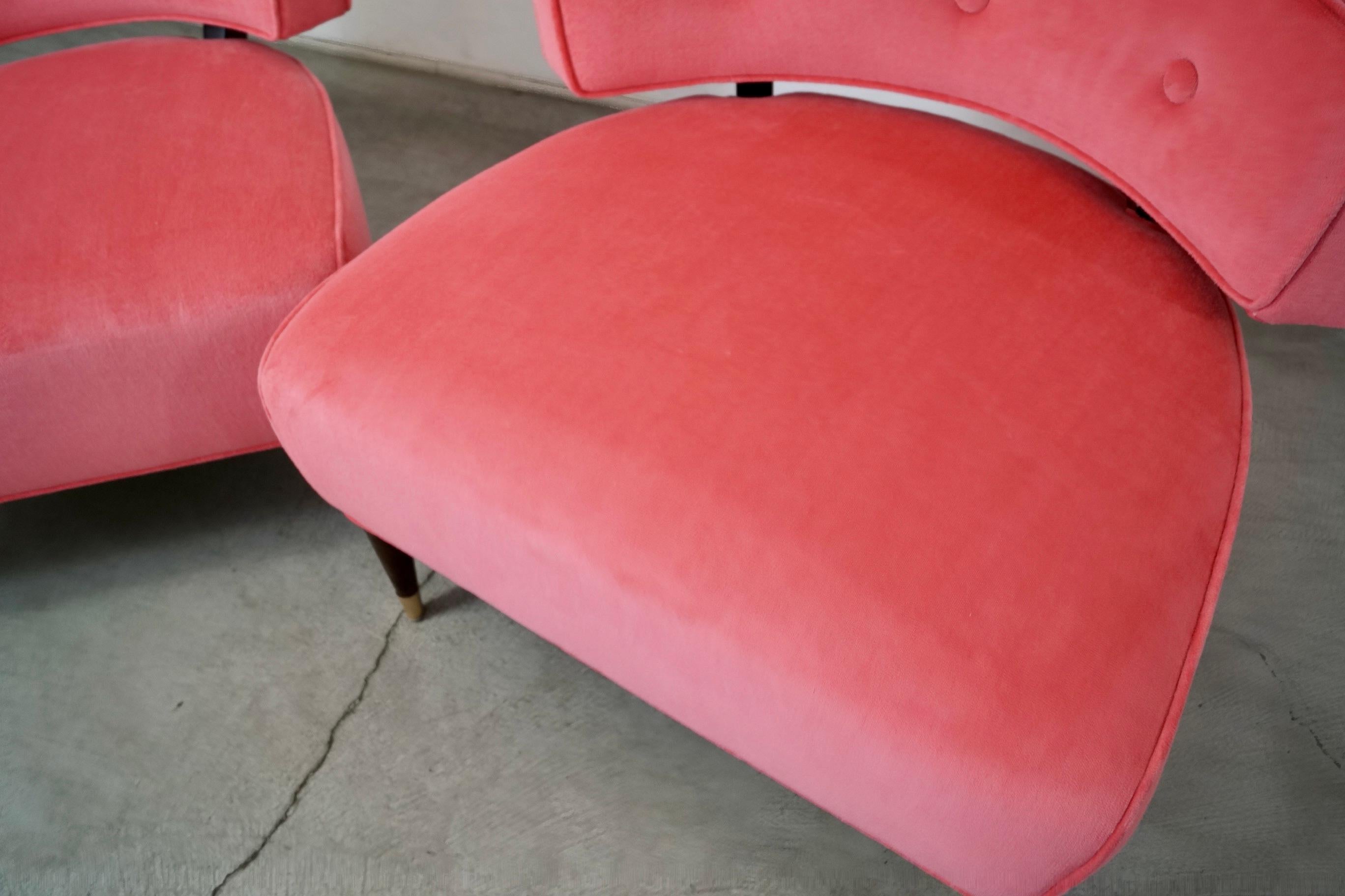 Sillas de salón tipo pantuflas estilo Billy Haines, modernas de mediados de siglo de 1950 - un par en venta 12