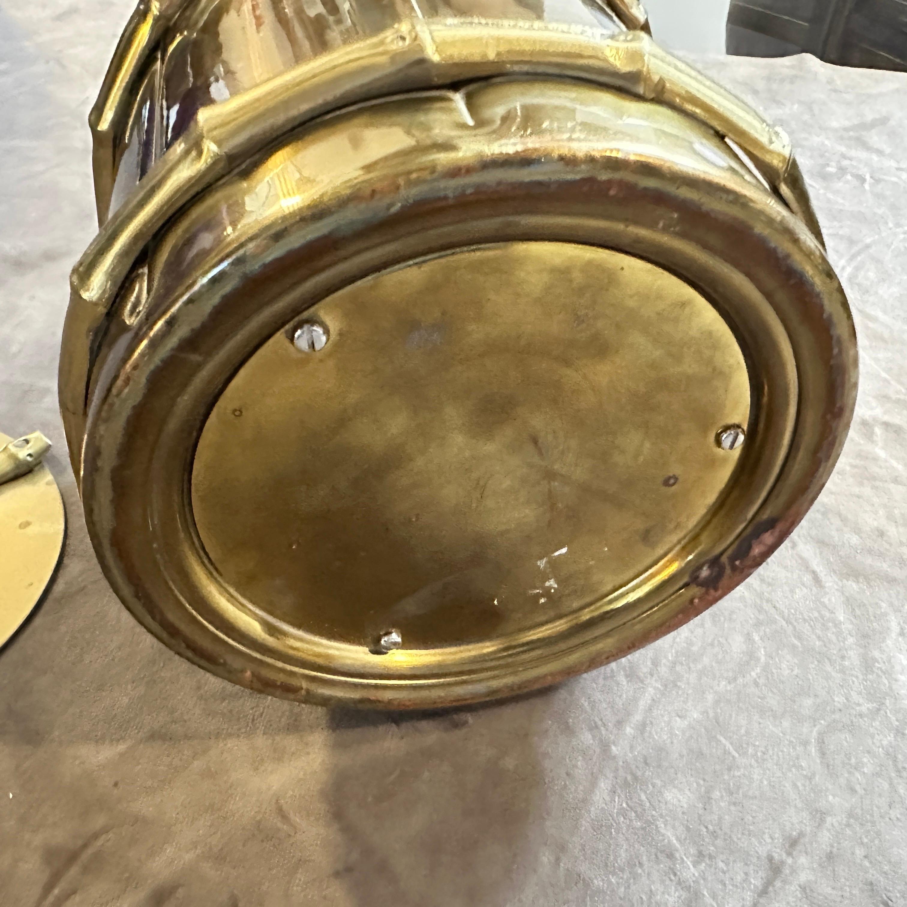 1950er Mid-Century Modern Messing Faux Bambus Detail Französisch Eiskübel im Angebot 3