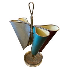 1950s Mid-Century Modern Brass Italian Umbrella Stand