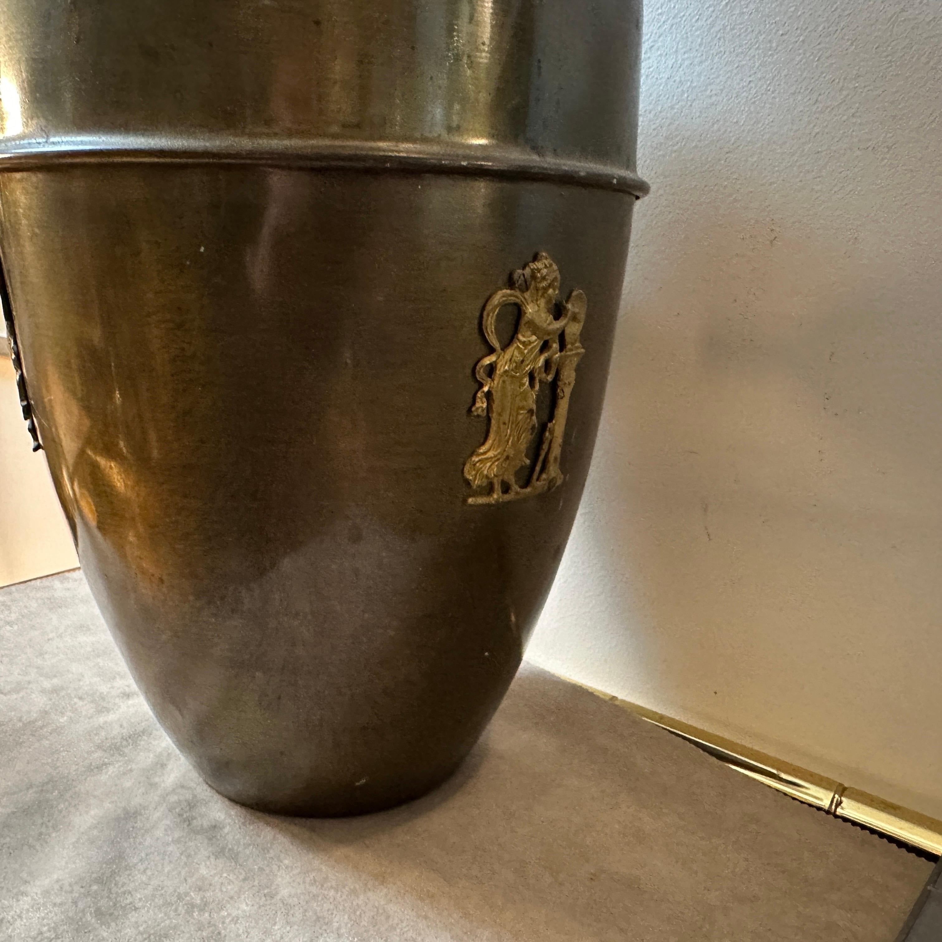 1950s Mid-Century Modern Brass Italian Umbrella Stand in the Manner of Gio Ponti For Sale 1