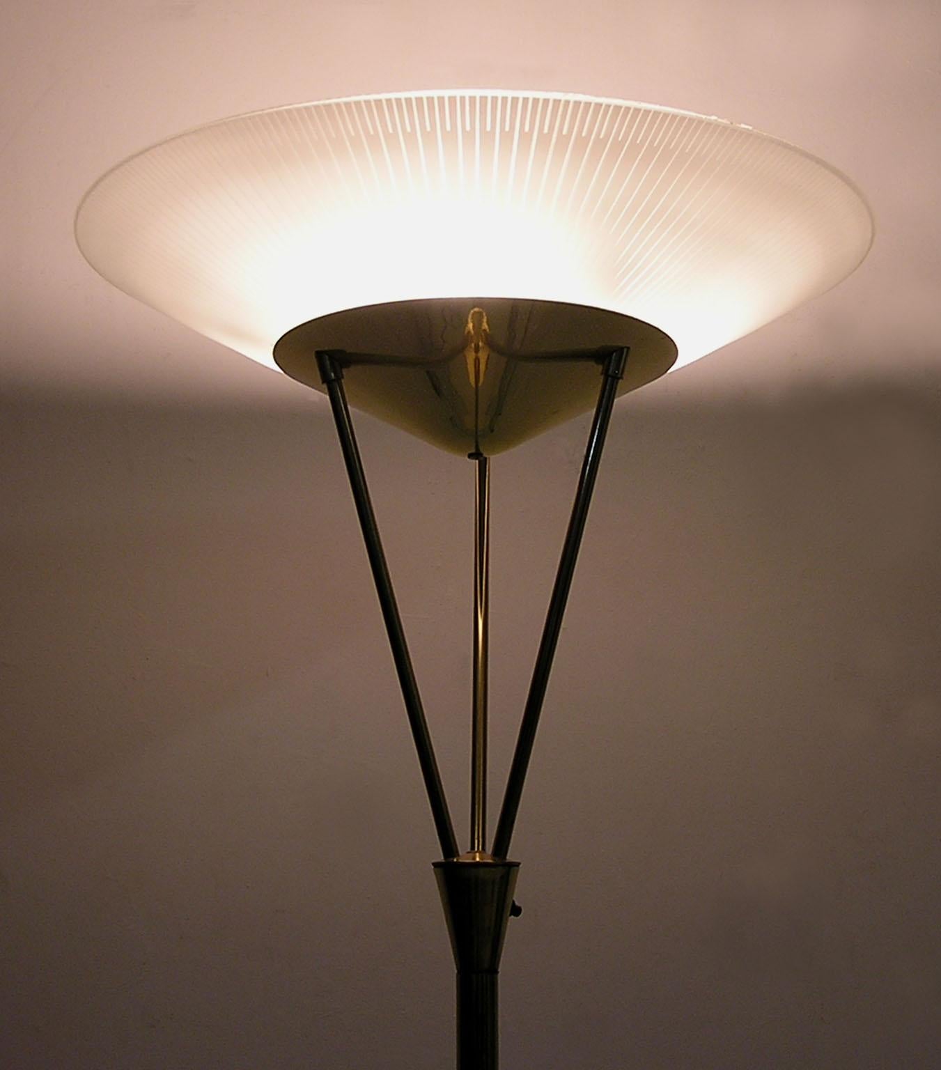 mid century modern torchiere floor lamp