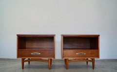 1950's Mid-Century Modern Broyhill Sculptra Nightstands, Pair