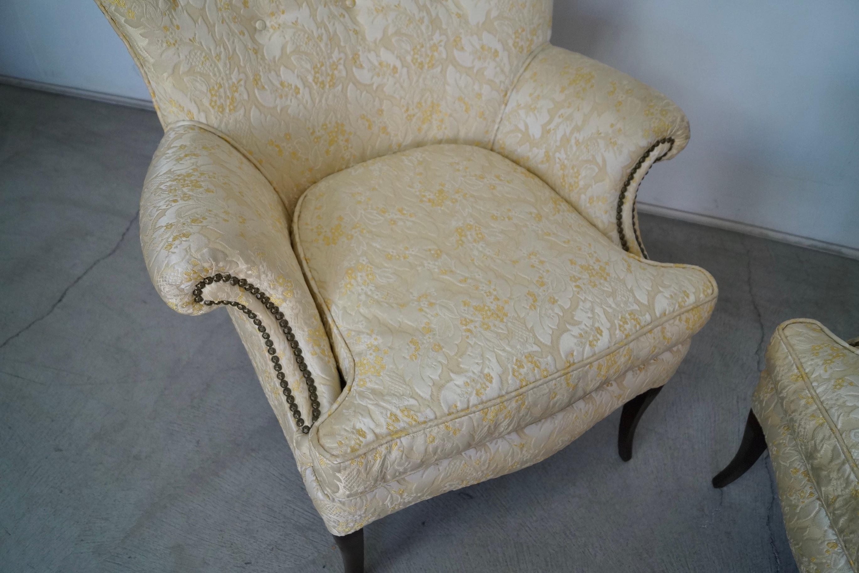 1950s Mid-Century Modern Butterfly Wingback Chairs, a Pair 7
