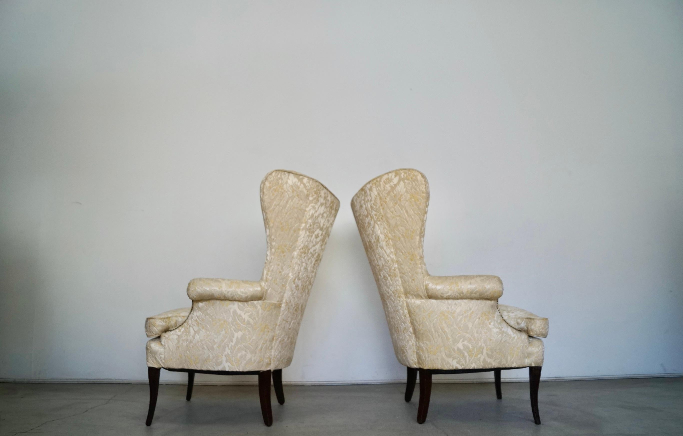 Mid-20th Century 1950s Mid-Century Modern Butterfly Wingback Chairs, a Pair