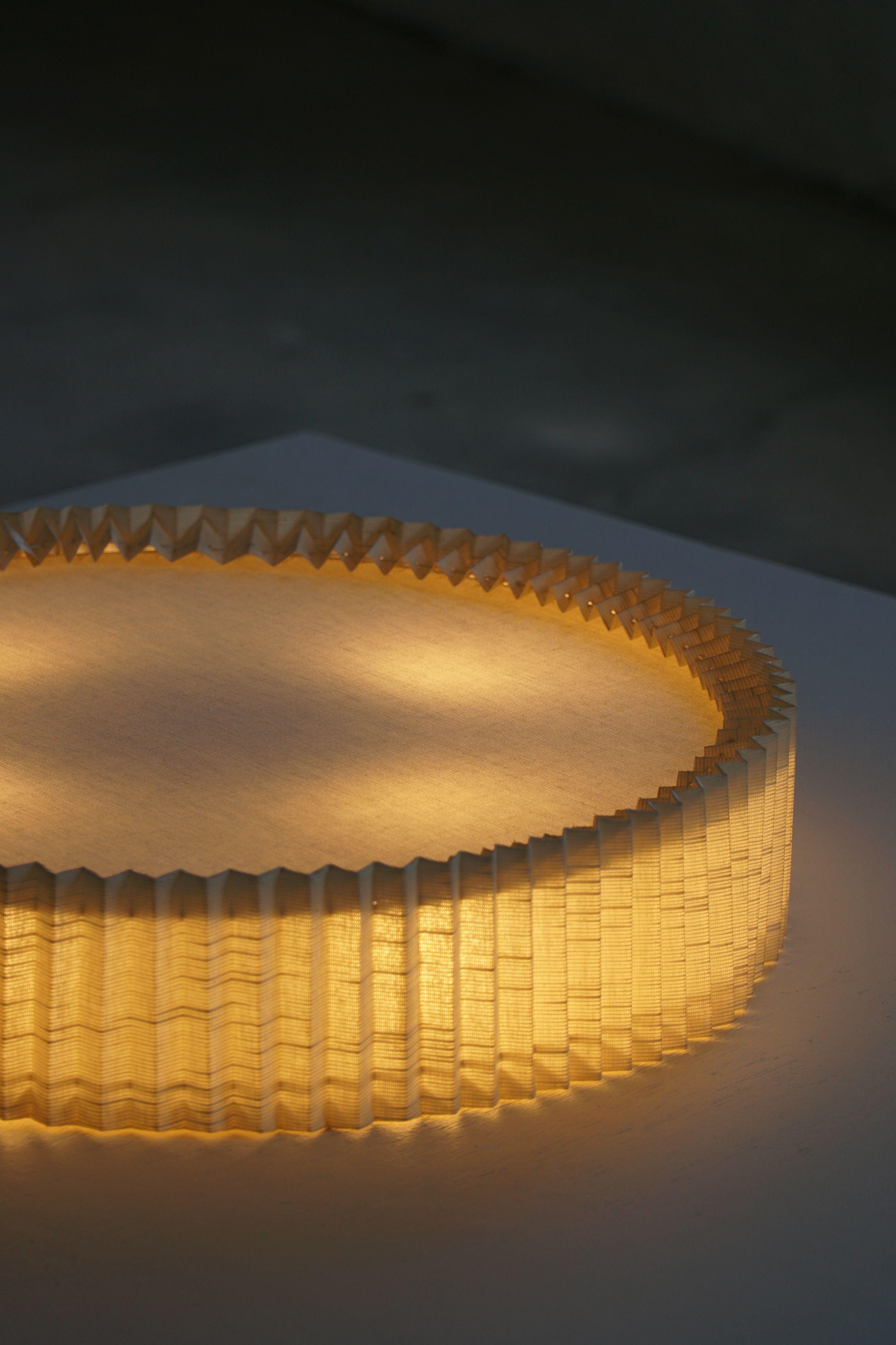 1950s Mid Century Modern Ceiling / Wall Sconce in Linen, Made in Sweden For Sale 6