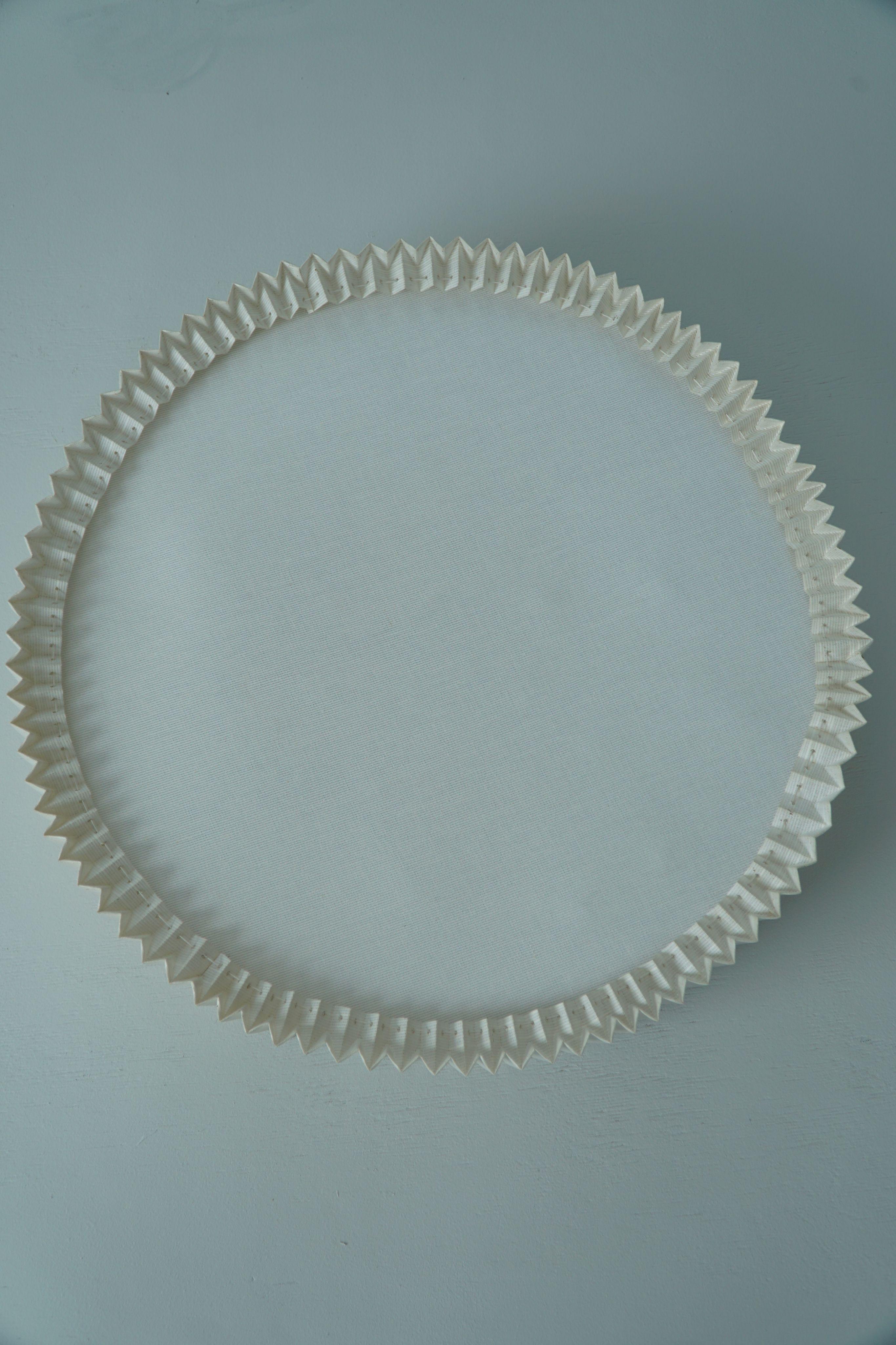 Scandinavian Modern 1950s Mid Century Modern Ceiling / Wall Sconce in Linen, Made in Sweden For Sale
