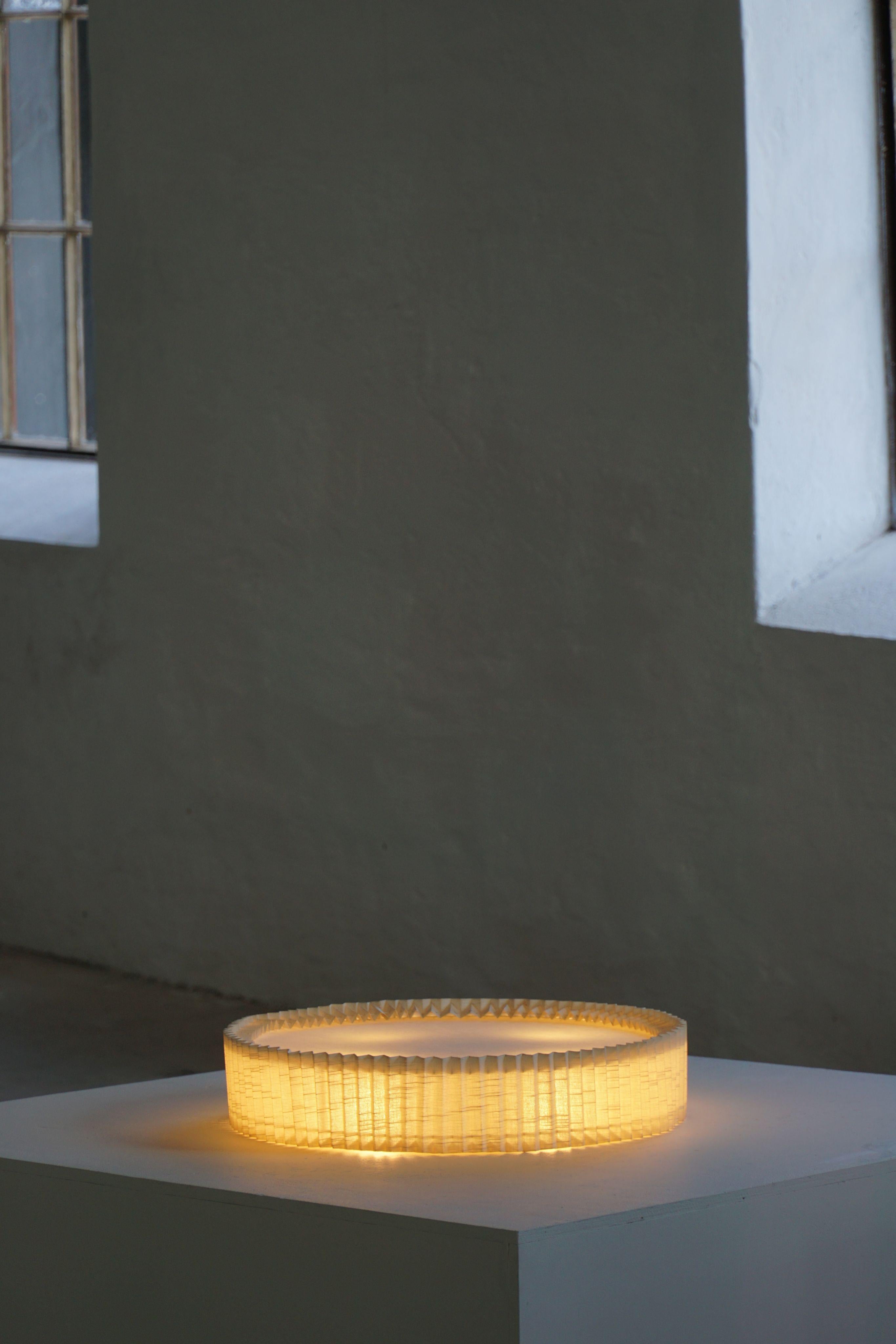 Swedish 1950s Mid Century Modern Ceiling / Wall Sconce in Linen, Made in Sweden For Sale
