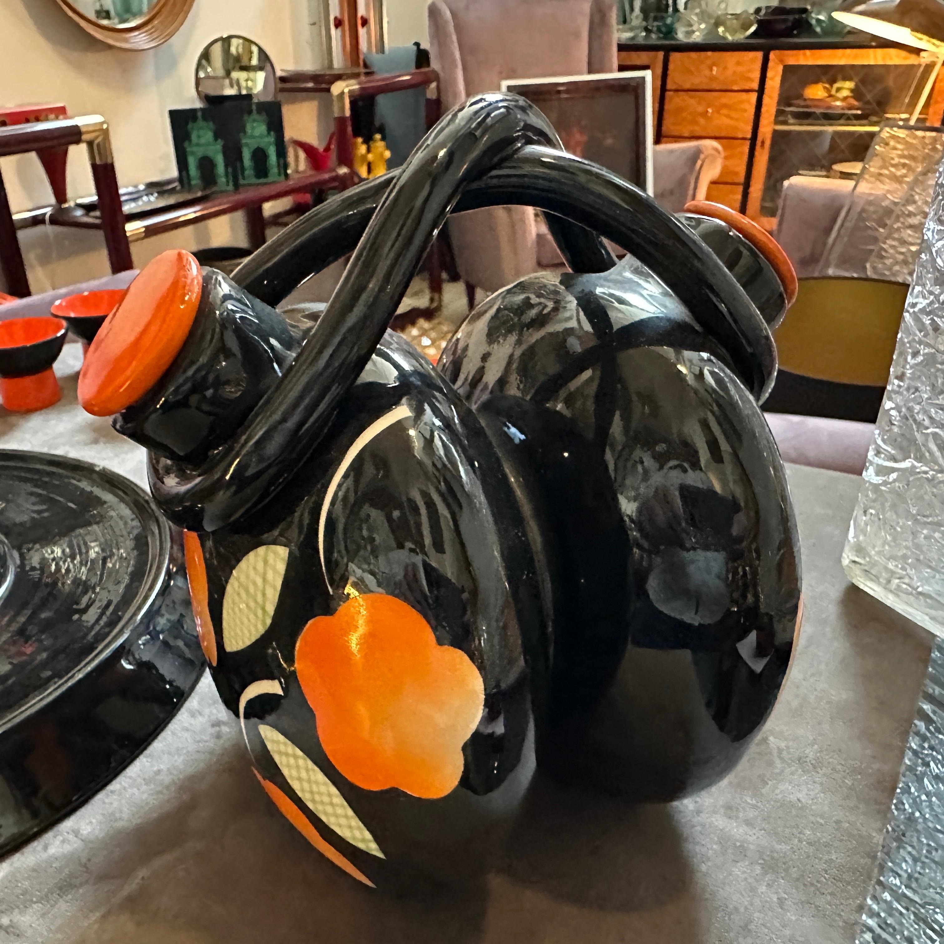 1950er Jahre Mitte des Jahrhunderts Moderne Keramik Italienische Rosolio Set von Rometti im Zustand „Hervorragend“ im Angebot in Aci Castello, IT