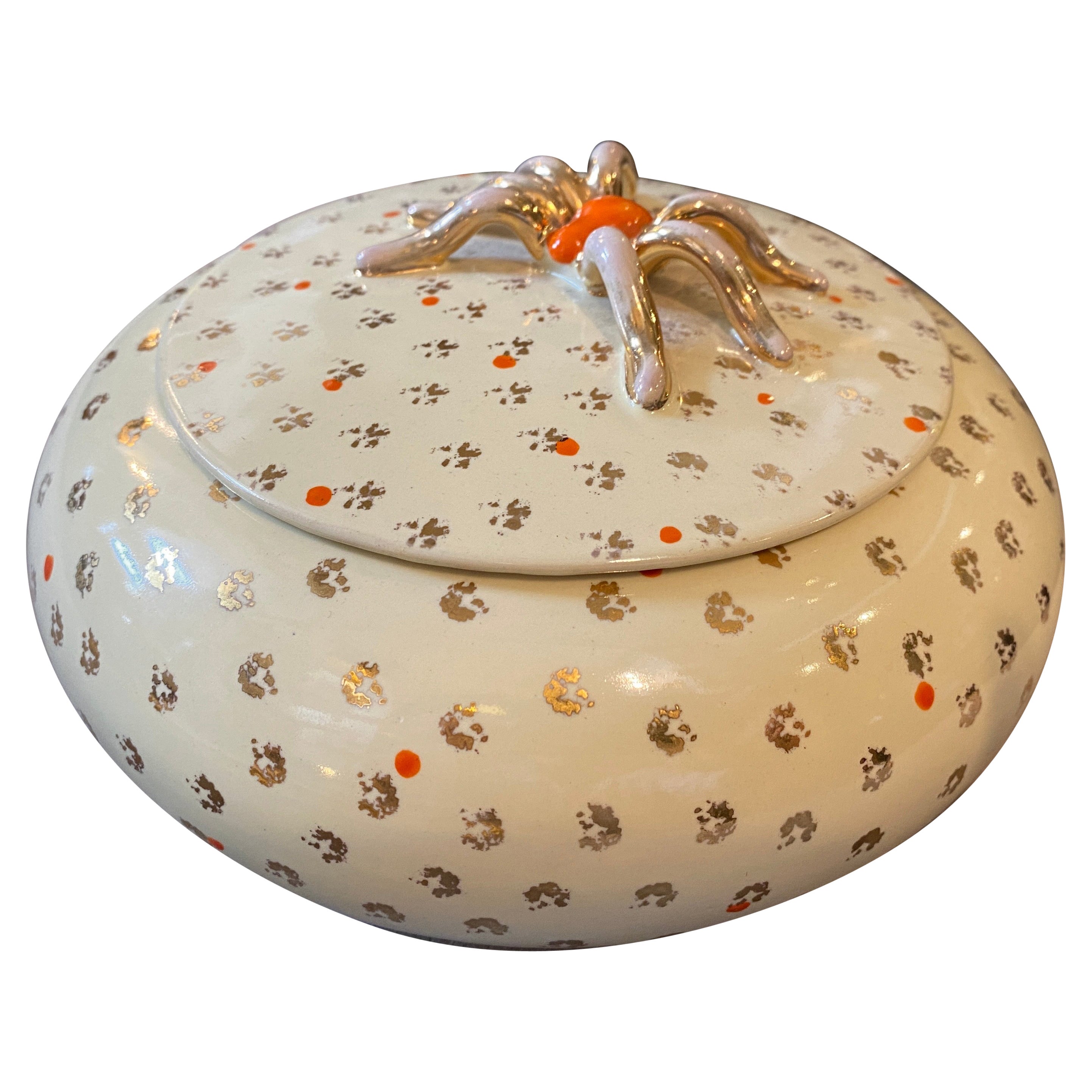 1950s Mid-Century Modern Ceramic Spider Box by Pucci Umbertide