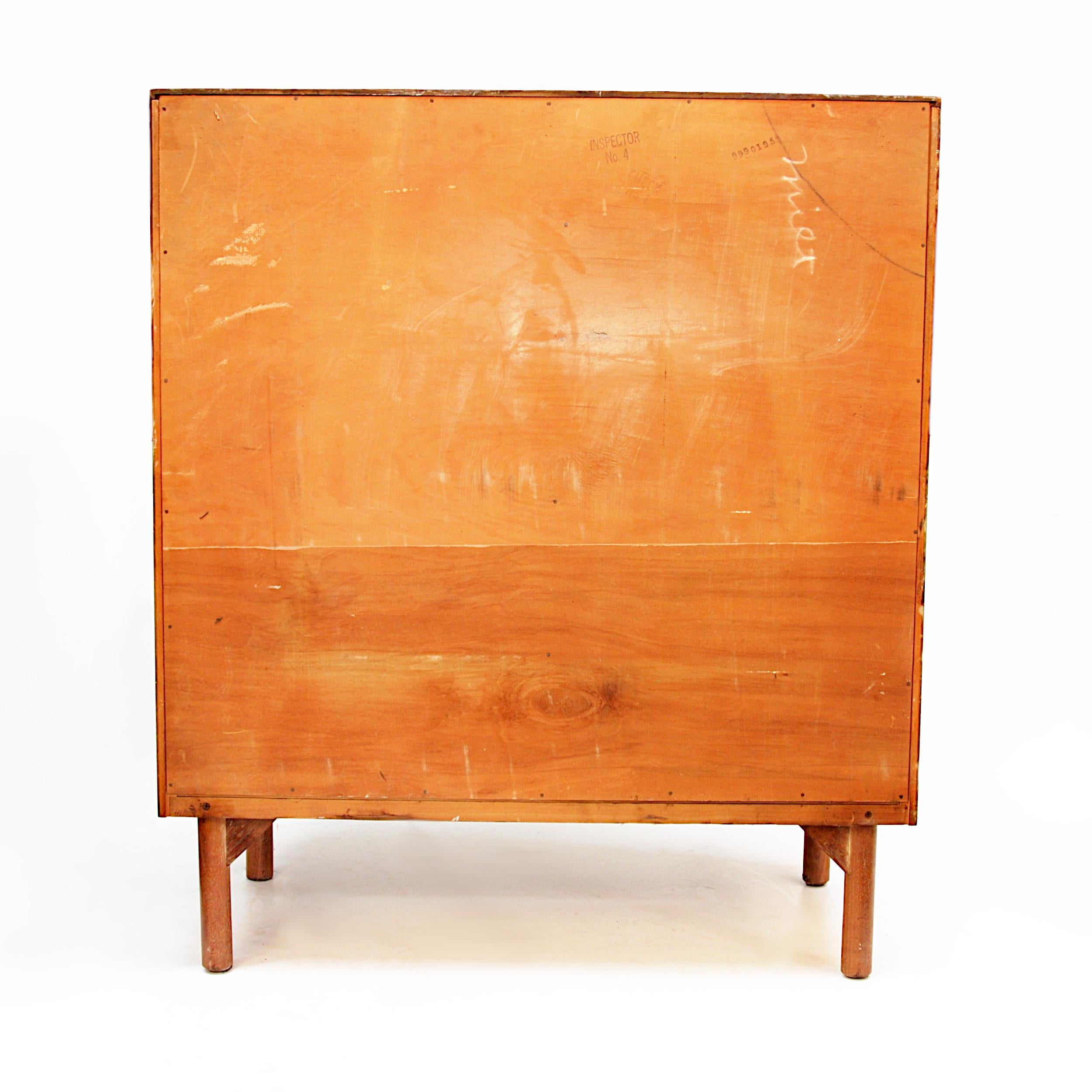 Mid-20th Century 1950s Mid-Century Modern Cerused Oak Highboy Dresser by Raymond Loewy for Mengel