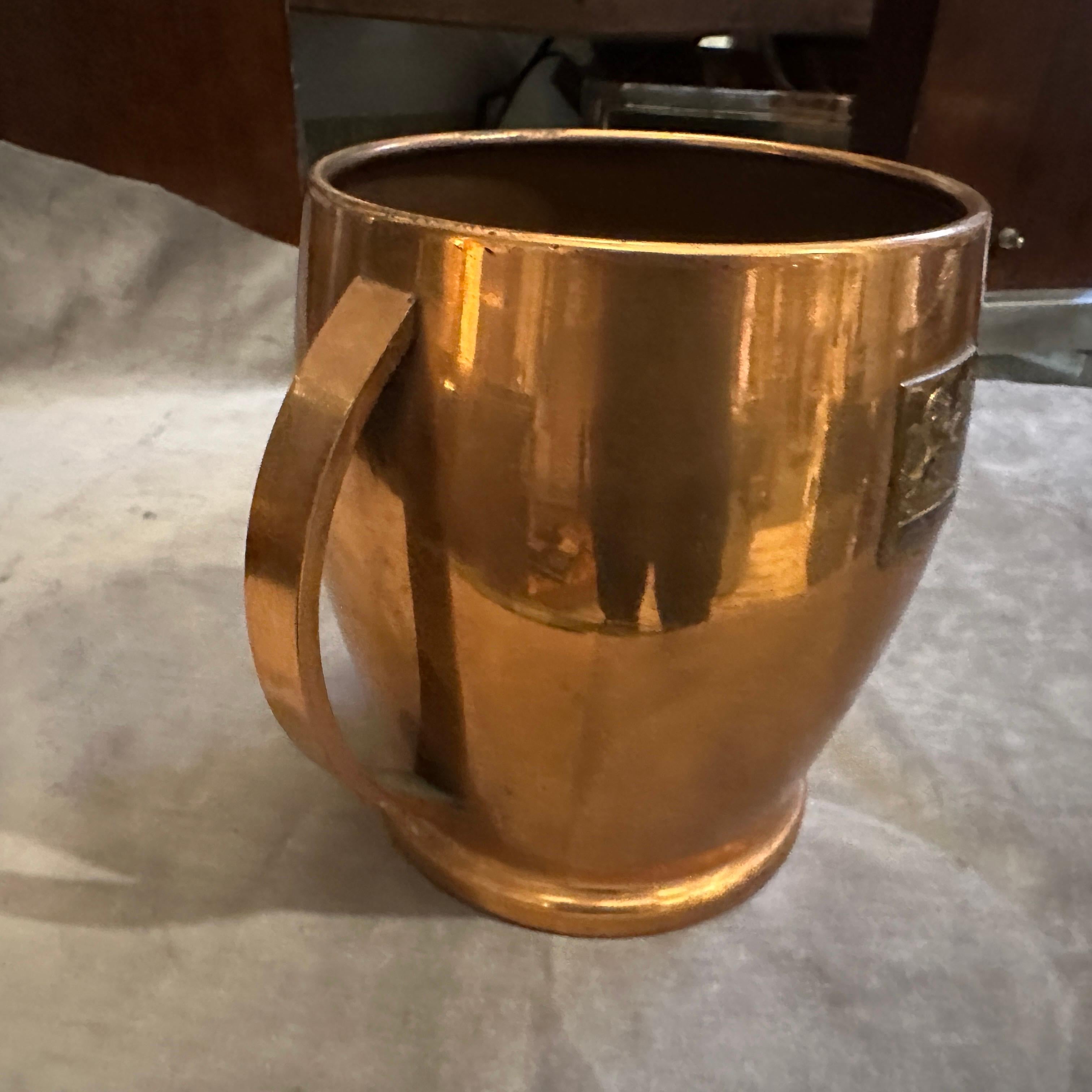 Italiano Raffreddatore per vino italiano di metà secolo 1950 in rame di Cinzano in vendita