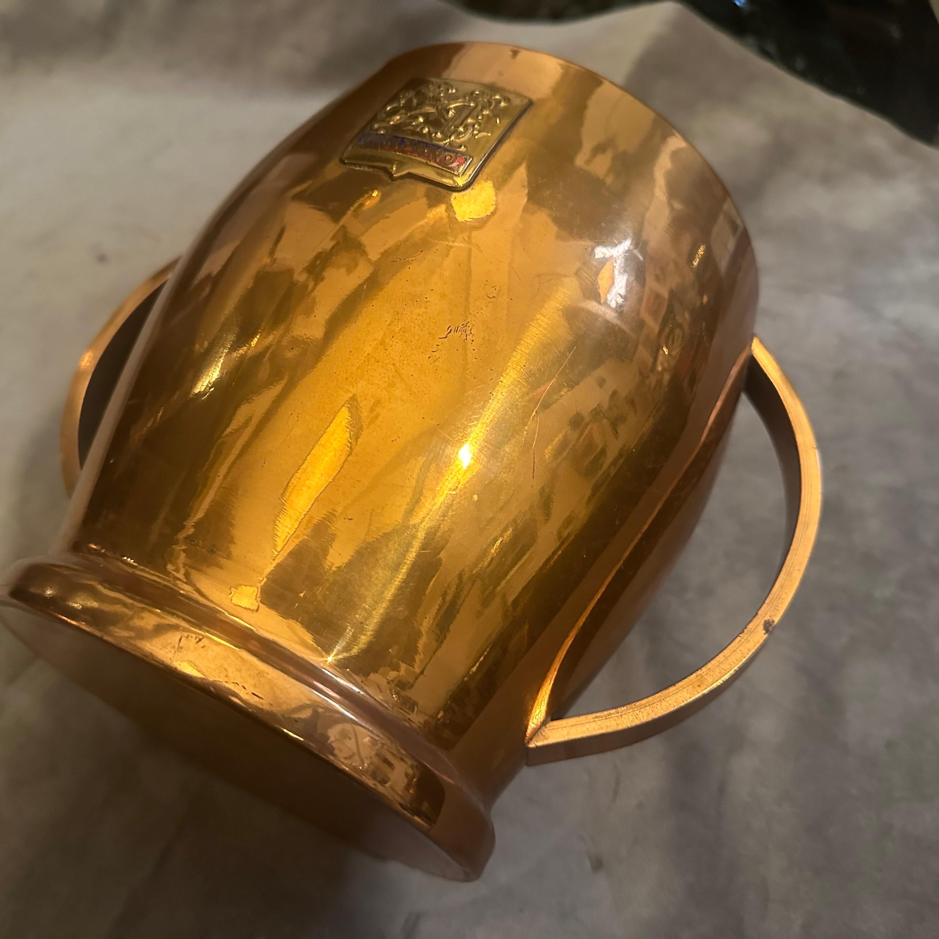 Raffreddatore per vino italiano di metà secolo 1950 in rame di Cinzano In condizioni ottime in vendita a Aci Castello, IT