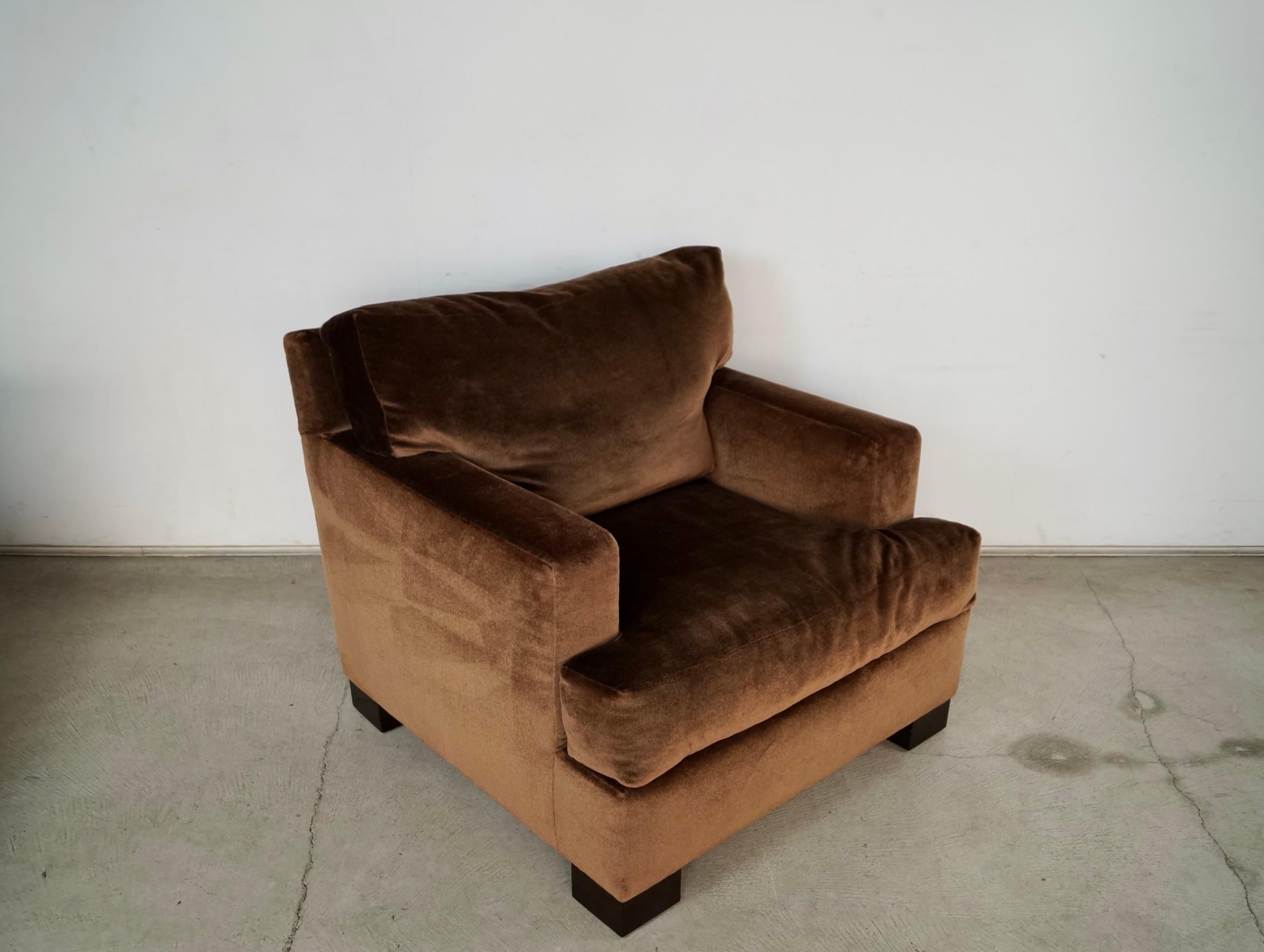 Moderner Loungesessel mit Daunenfüllung aus Mohair aus der Jahrhundertmitte 1950 im Angebot 3