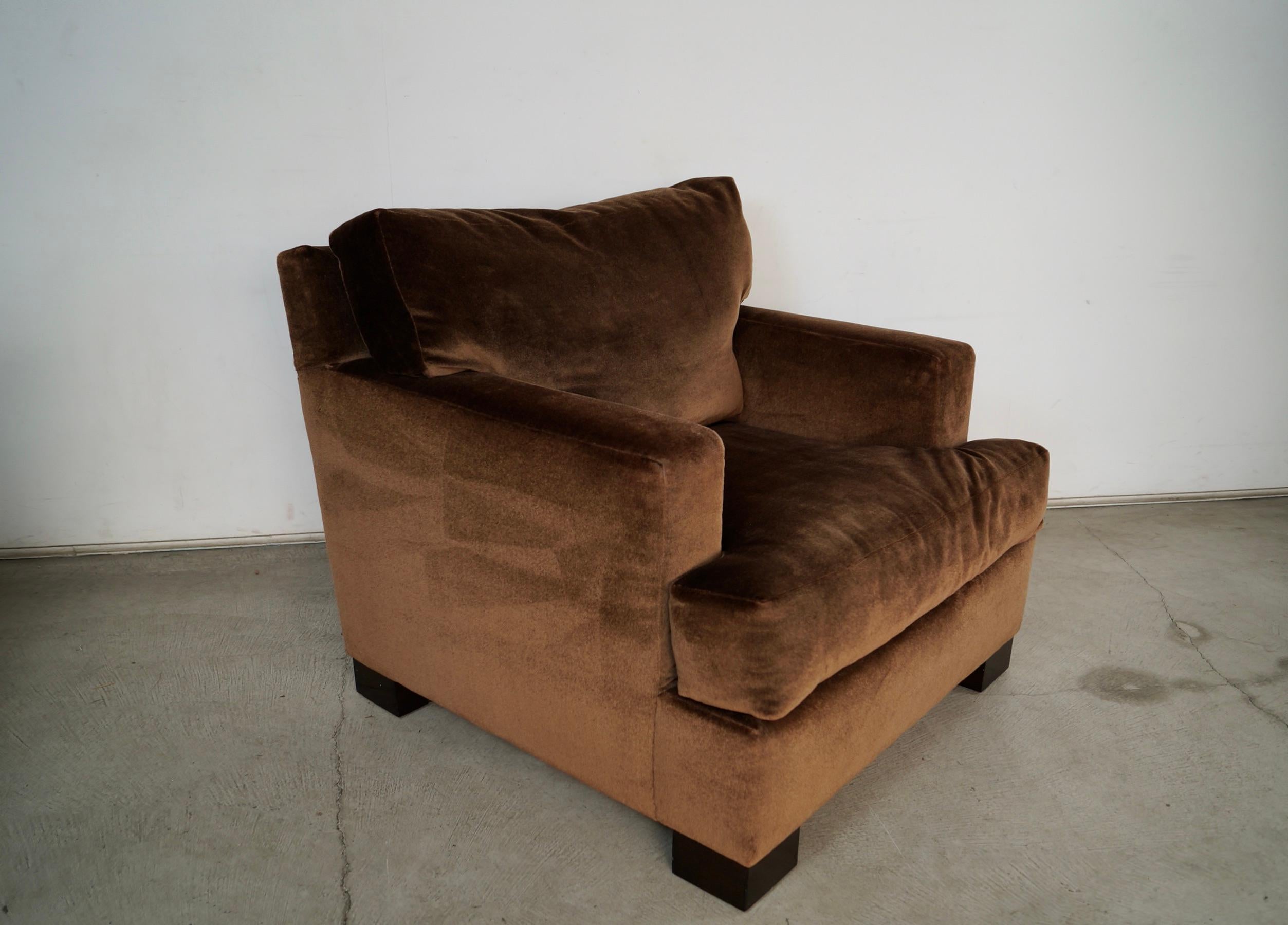 Moderner Loungesessel mit Daunenfüllung aus Mohair aus der Jahrhundertmitte 1950 im Angebot 4