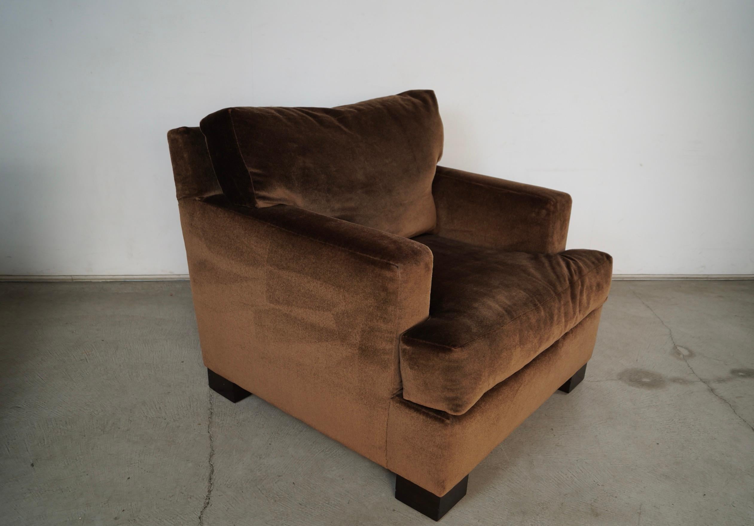 Moderner Loungesessel mit Daunenfüllung aus Mohair aus der Jahrhundertmitte 1950 im Angebot 5