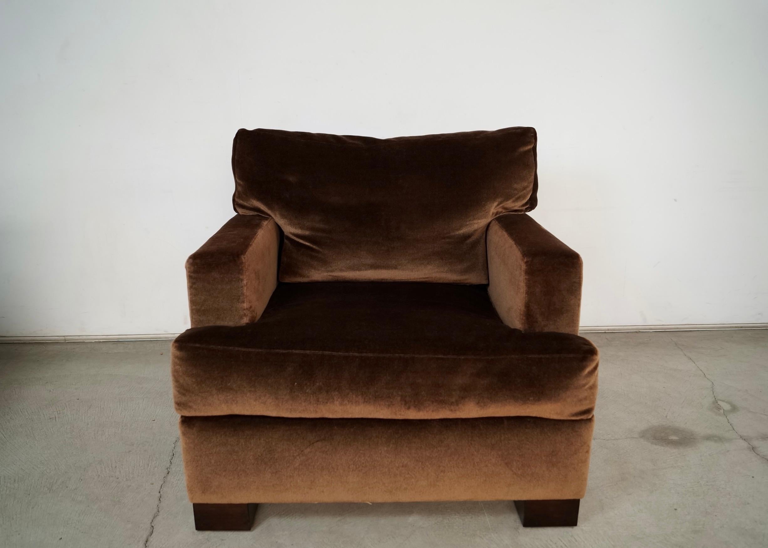 Moderner Loungesessel mit Daunenfüllung aus Mohair aus der Jahrhundertmitte 1950 (Moderne der Mitte des Jahrhunderts) im Angebot