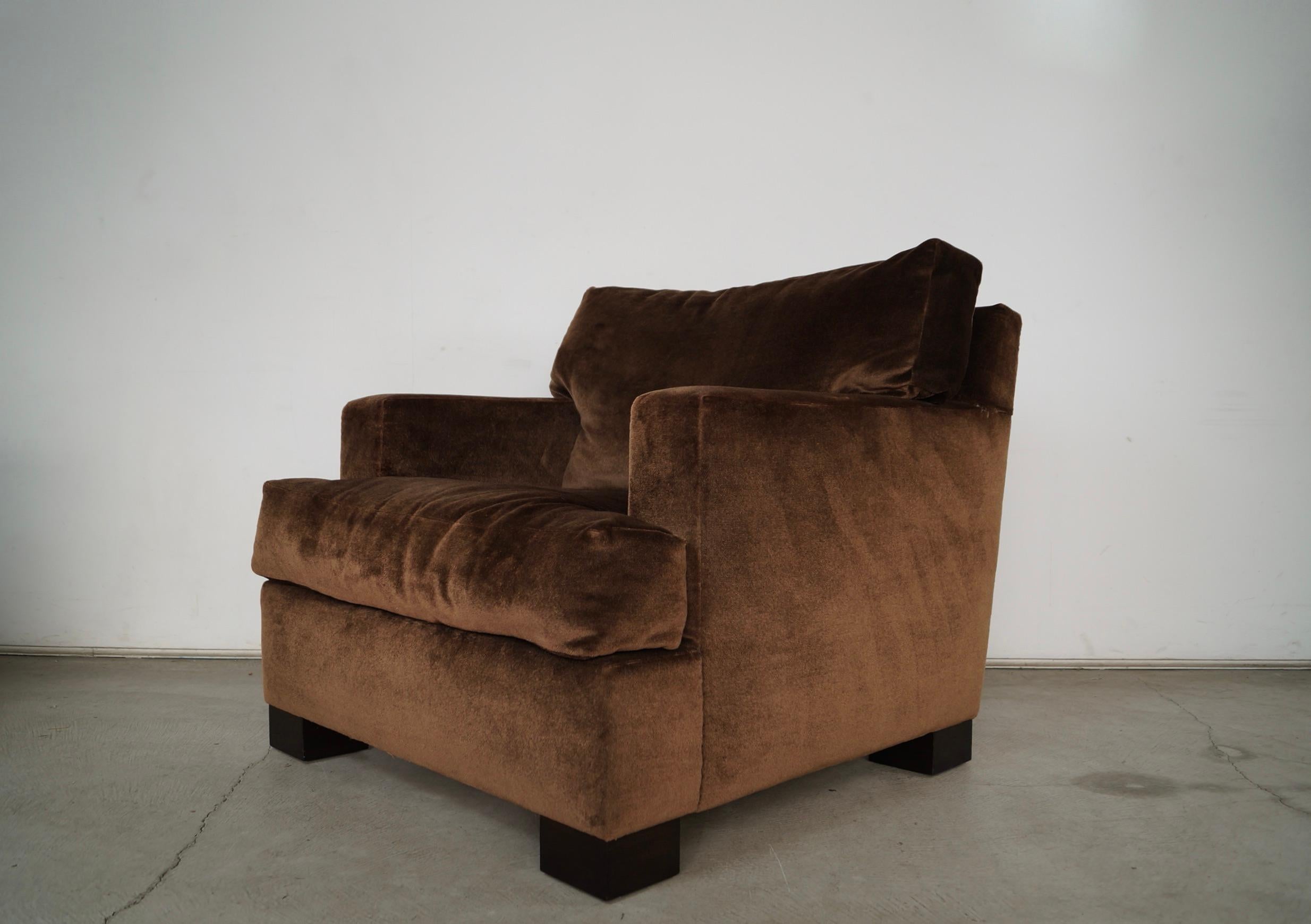 Moderner Loungesessel mit Daunenfüllung aus Mohair aus der Jahrhundertmitte 1950 (amerikanisch) im Angebot