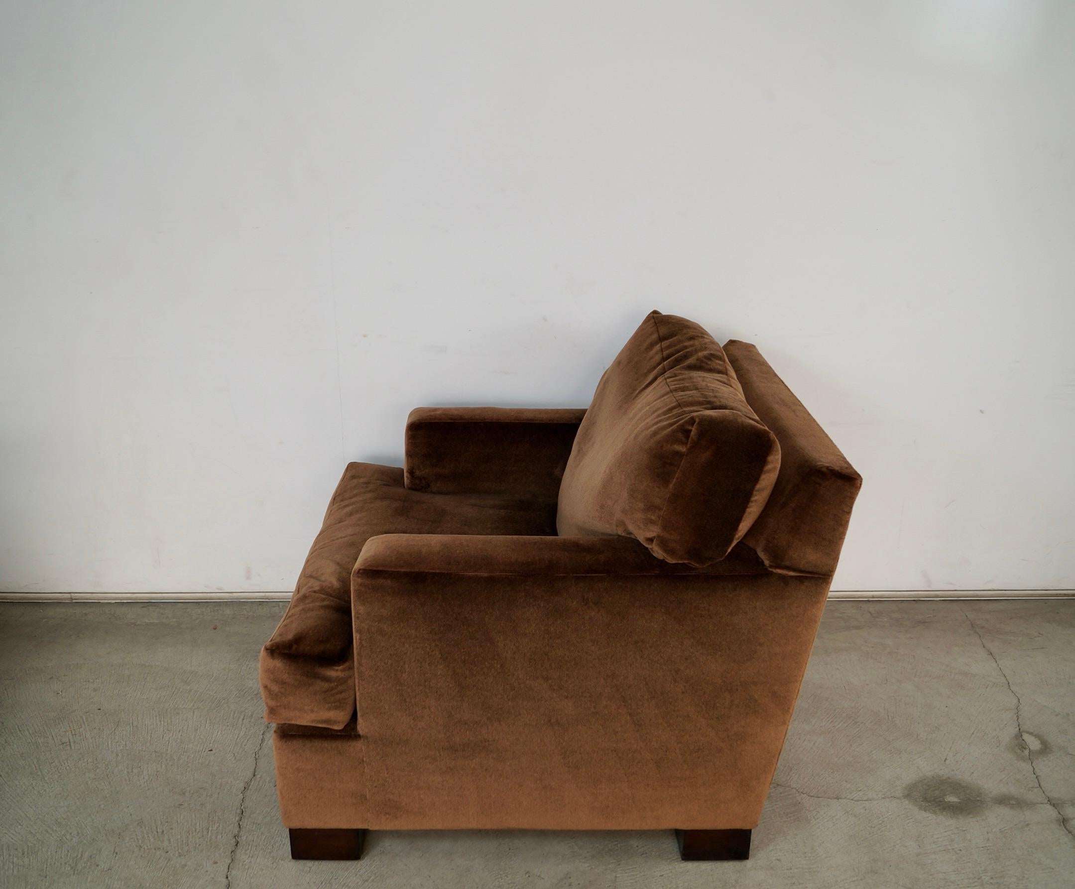 Moderner Loungesessel mit Daunenfüllung aus Mohair aus der Jahrhundertmitte 1950 im Zustand „Gut“ im Angebot in Burbank, CA