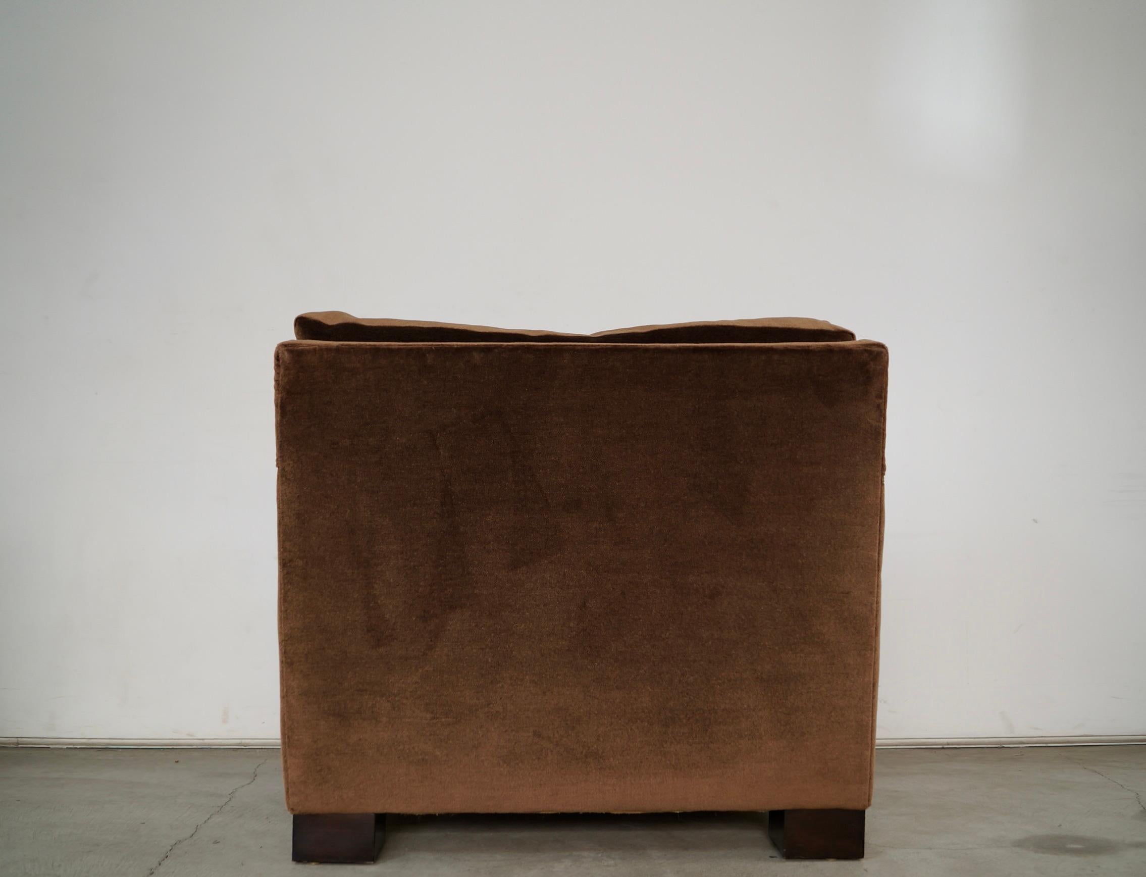 Moderner Loungesessel mit Daunenfüllung aus Mohair aus der Jahrhundertmitte 1950 im Angebot 1