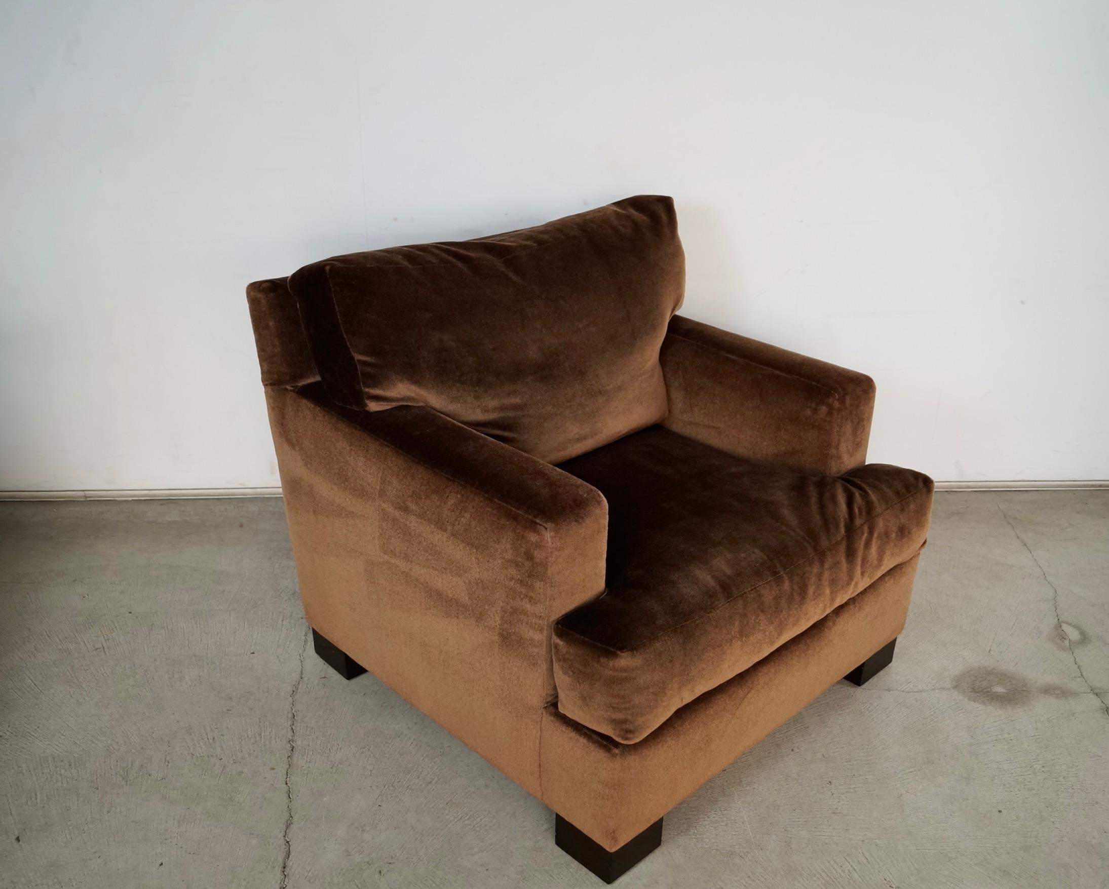 Moderner Loungesessel mit Daunenfüllung aus Mohair aus der Jahrhundertmitte 1950 im Angebot 2