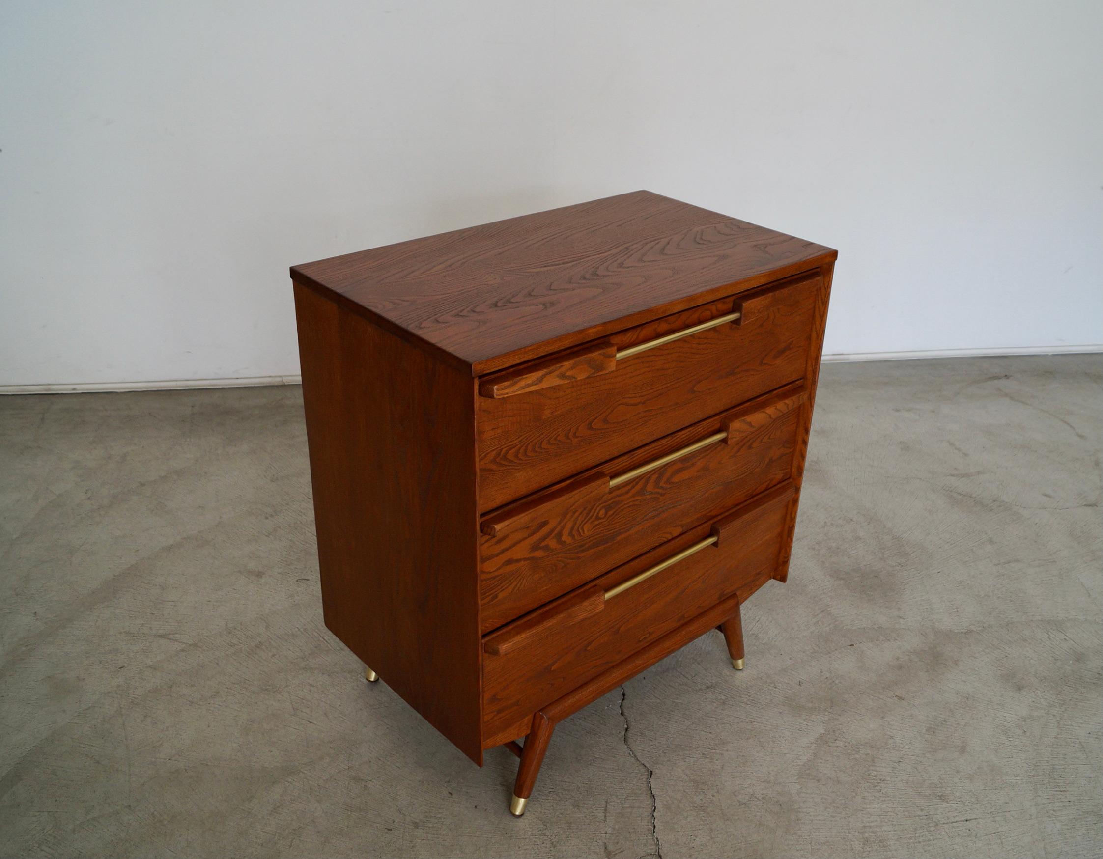 1950's Mid-Century Modern Dresser W/ Metal Drawers For Sale 3