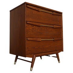 1950's Mid-Century Modern Dresser W/ Metal Drawers