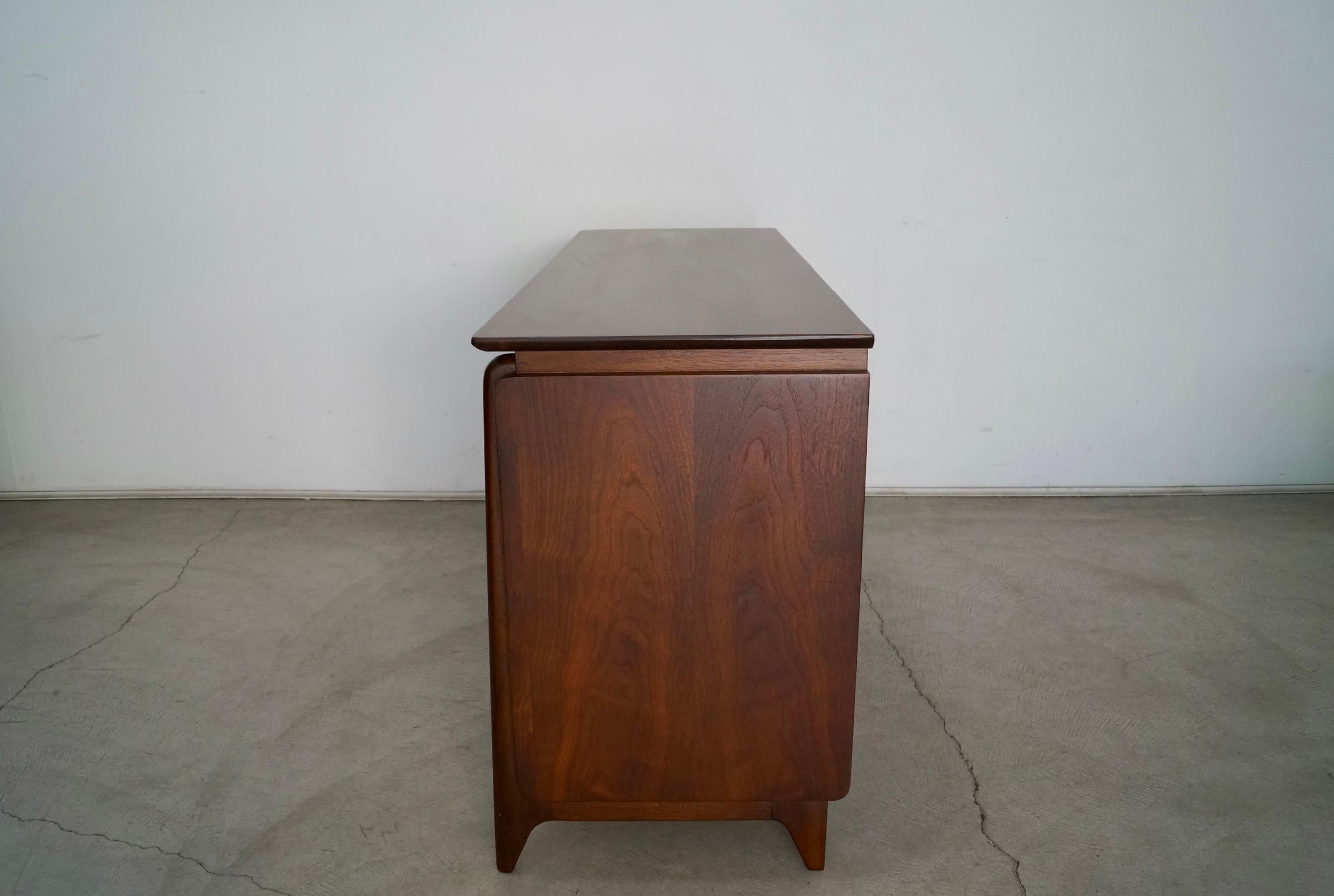 Brass 1950's Mid-Century Modern Drexel Projection Sideboard Credenza