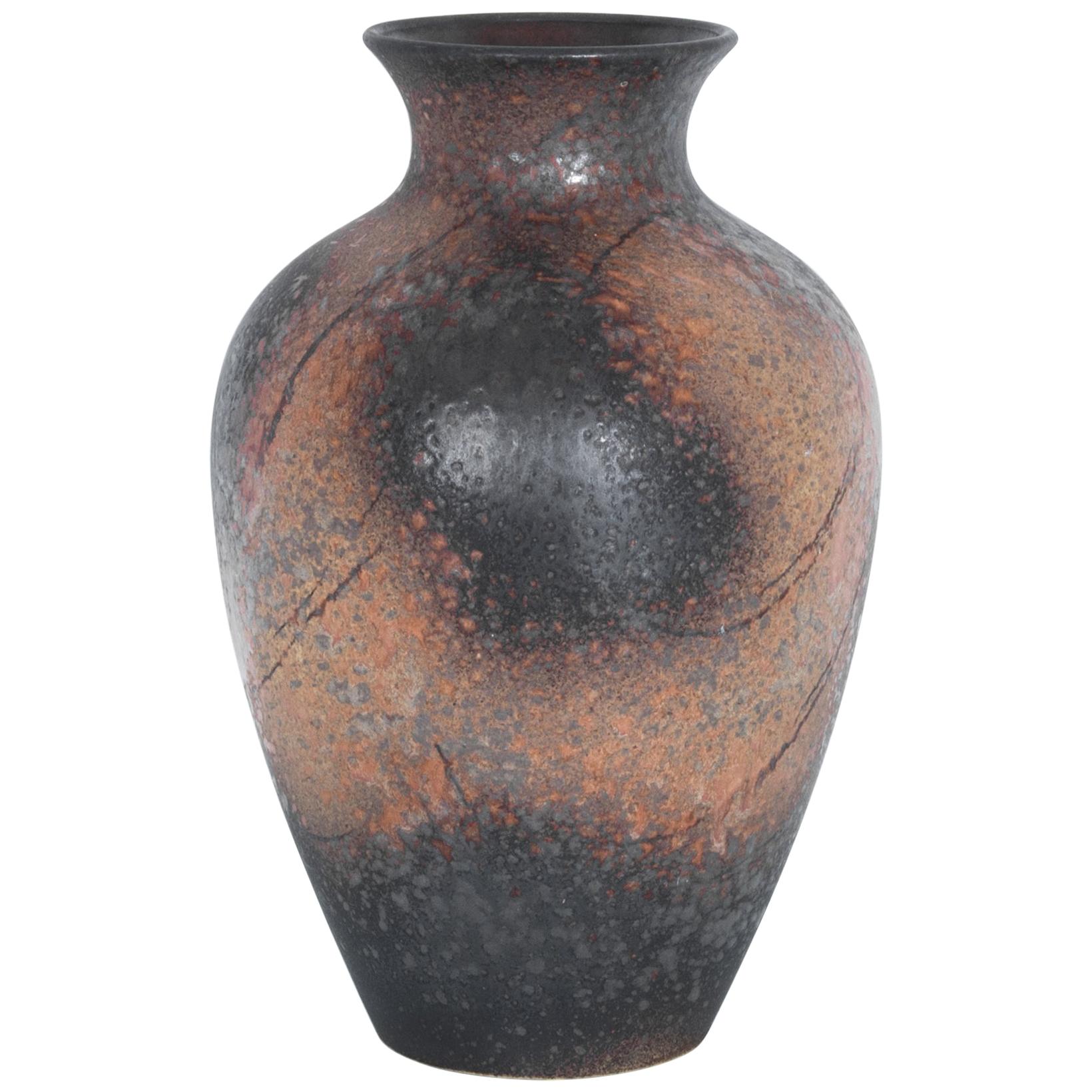 1950s Mid-Century Modern Earth Tone Ceramic Vase