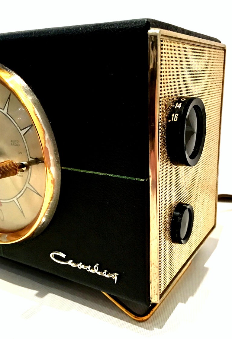 1950s MidCentury Modern Electronic Alarm Clock and Radio by, Crosley