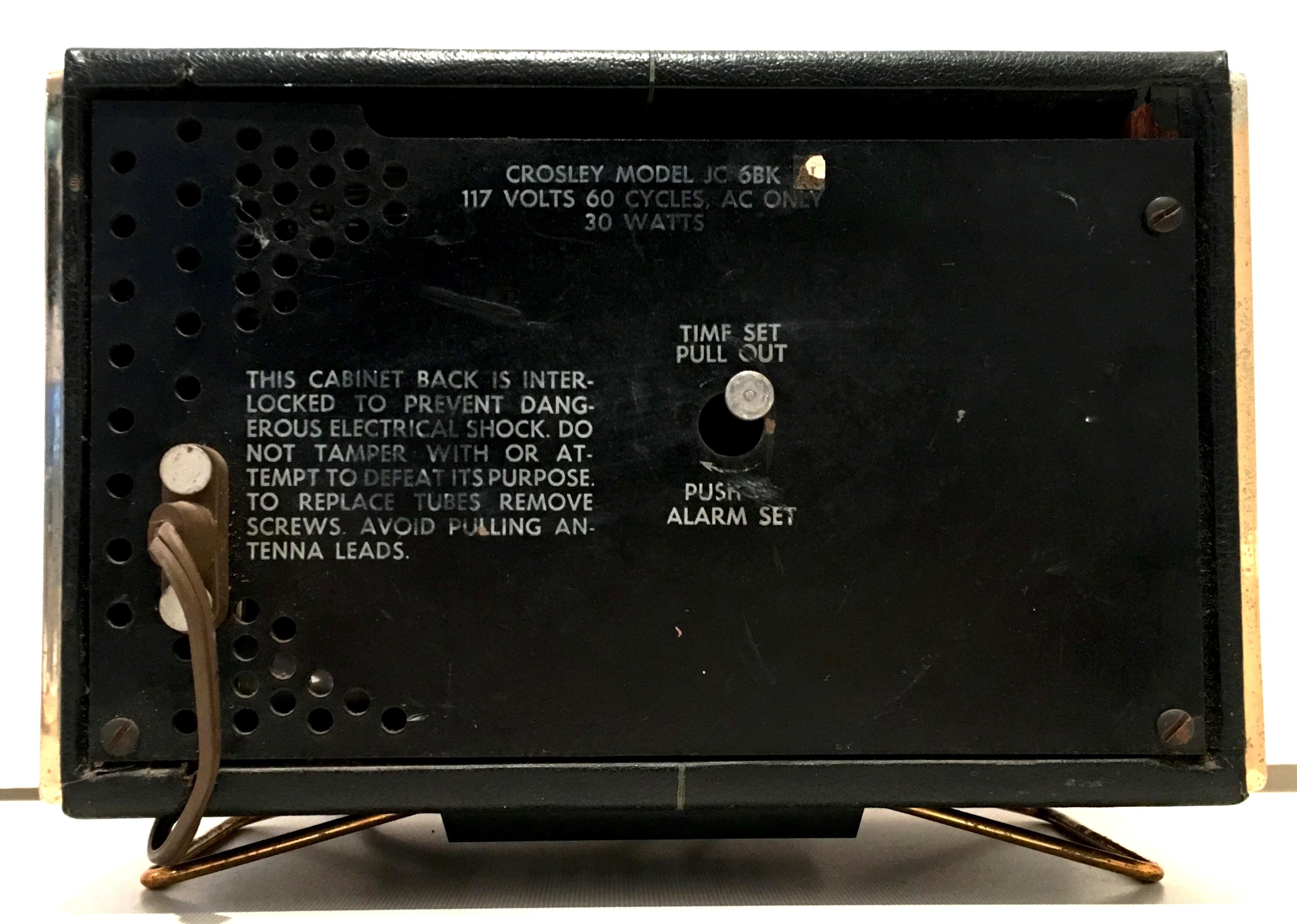 1950s Mid-Century Modern Electronic Alarm Clock and Radio by, Crosley 4